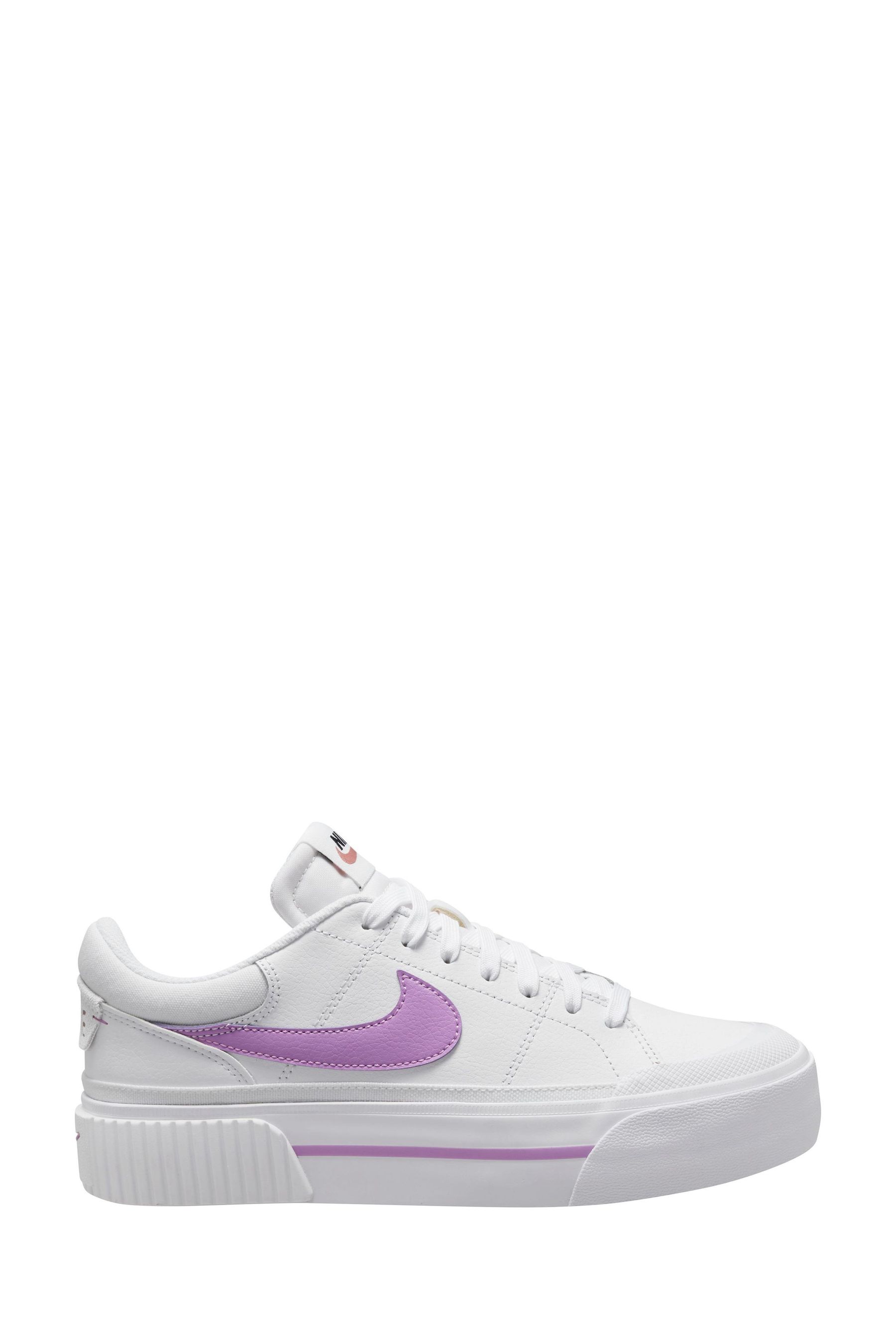 Buy Nike White Purple Court Legacy Lift Platform Trainers from Next Netherlands