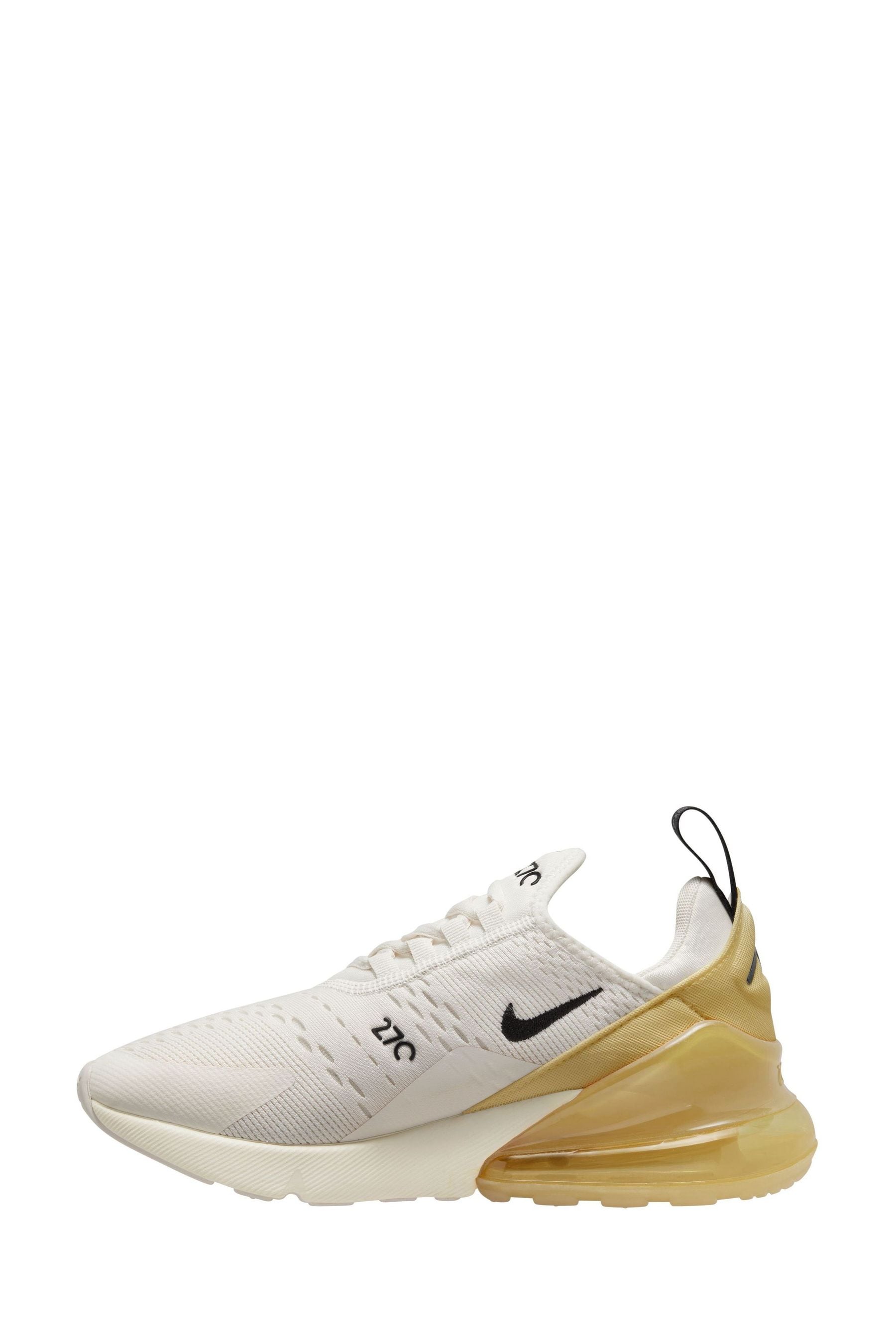 White and gold nike 270 on sale