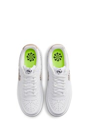Nike White Court Vision Low Trainers United in Victory - Image 7 of 12