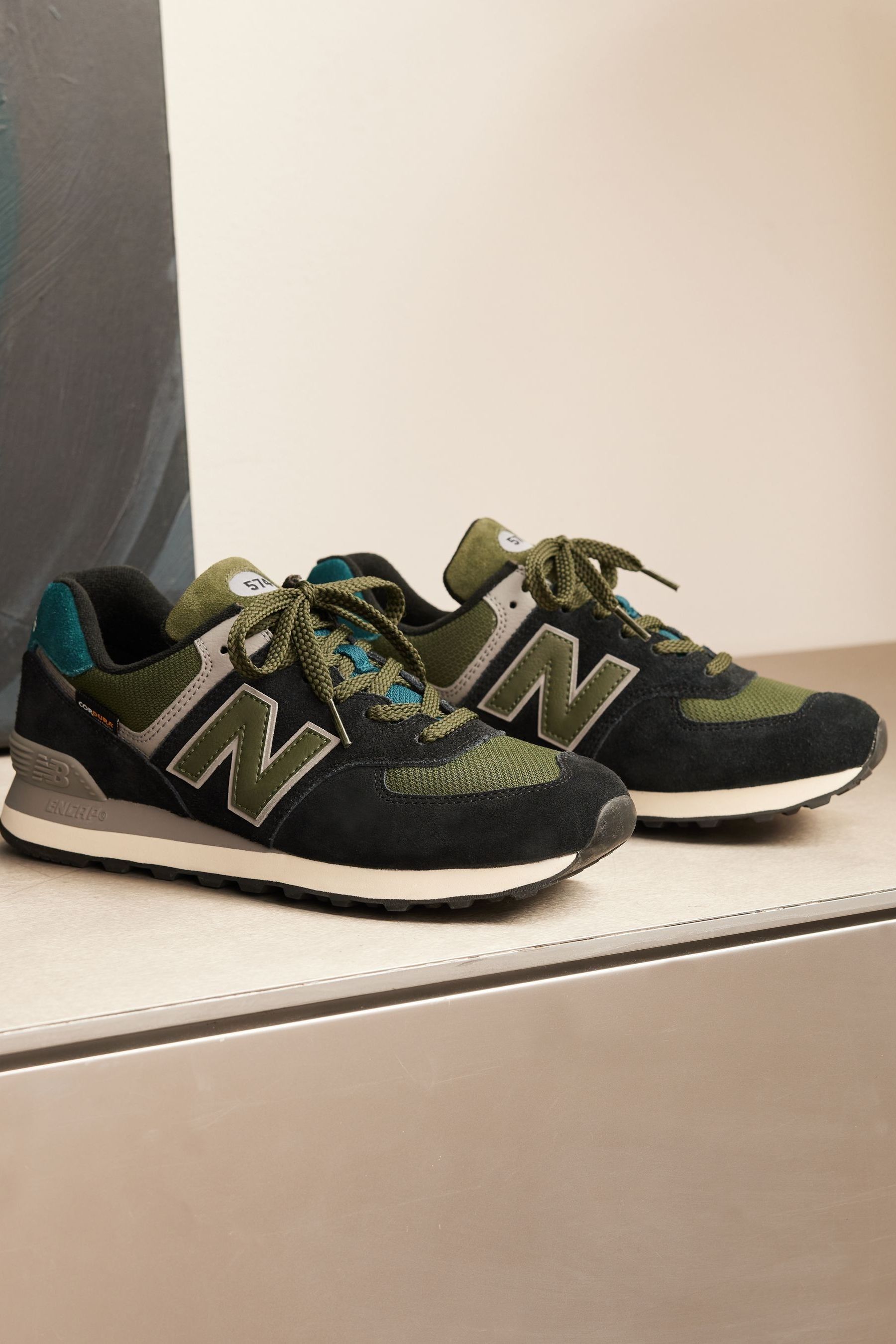 Buy New Balance Black 574 Trainers from Next Luxembourg