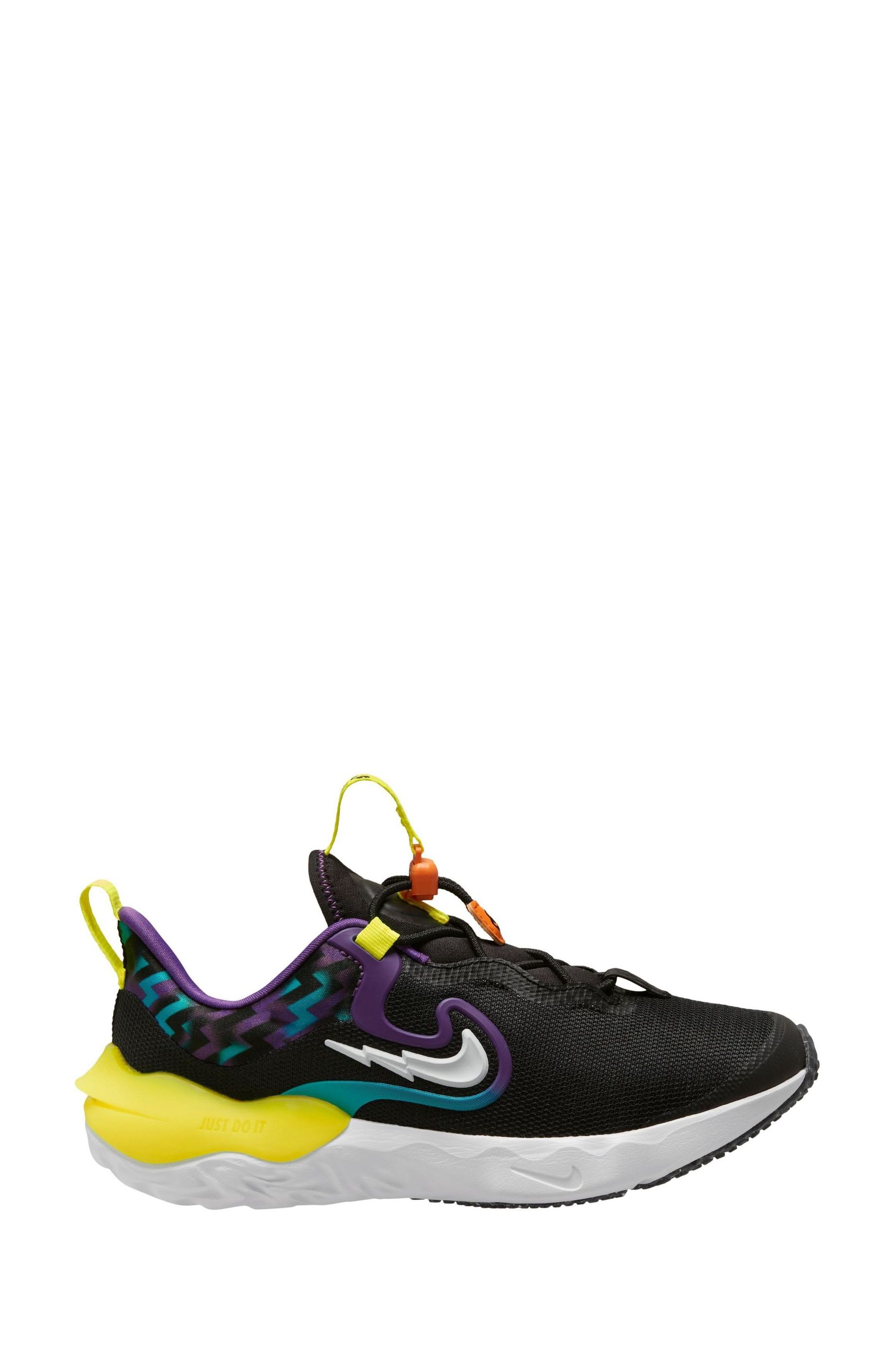 Buy Nike Black Yellow Run Flow Easy On Youth Trainers from Next Luxembourg