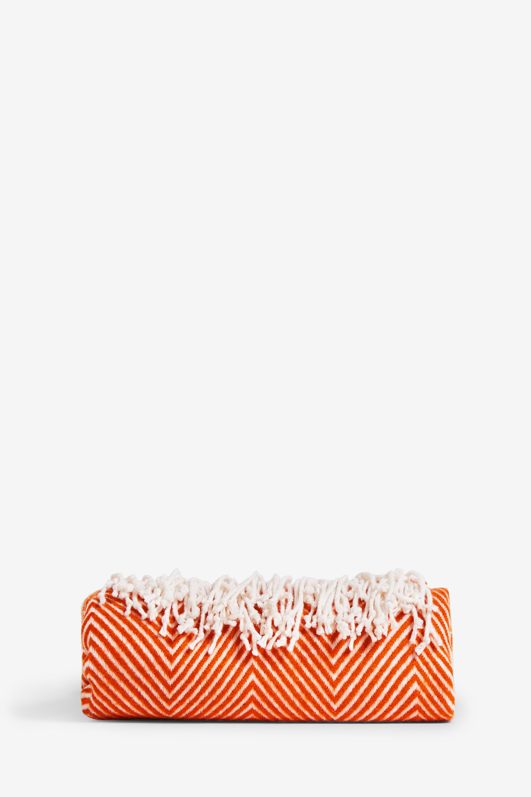 Buy Orange Herringbone Cosy Throw from the Next UK online shop