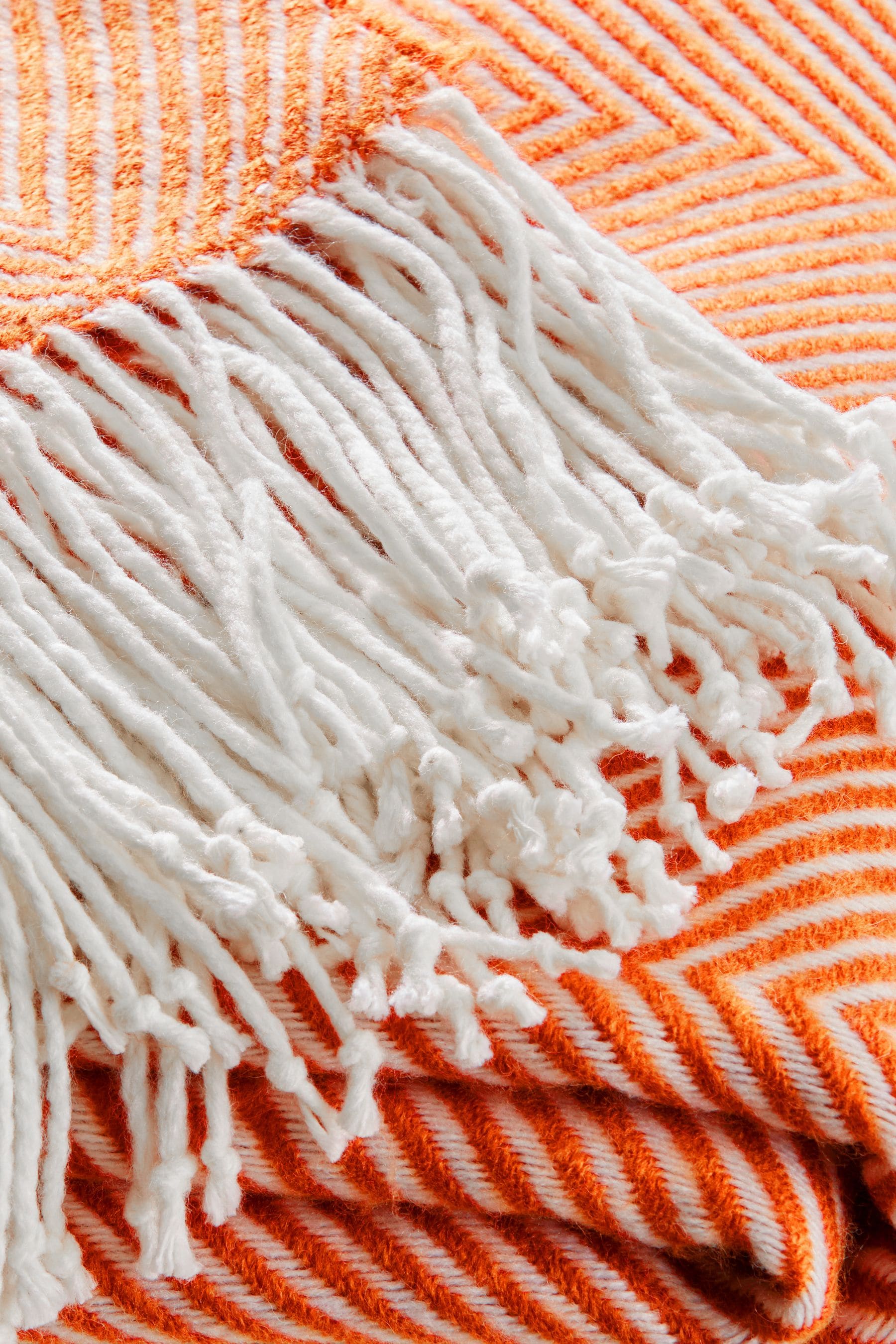Buy Orange Herringbone Cosy Throw from the Next UK online shop