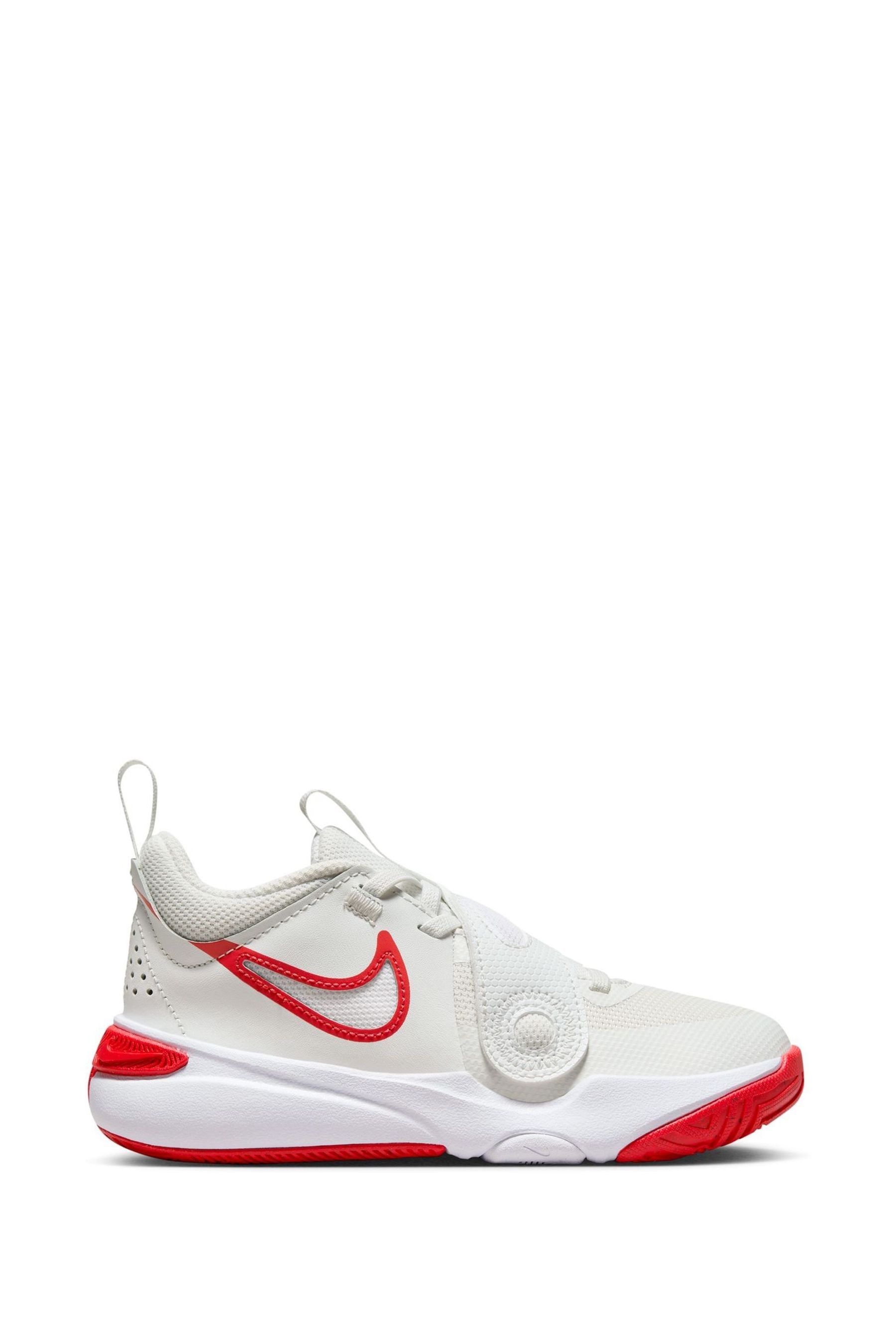 Buy Nike White Red Team Hustle D 11 Junior Basketball Trainers from Next Luxembourg