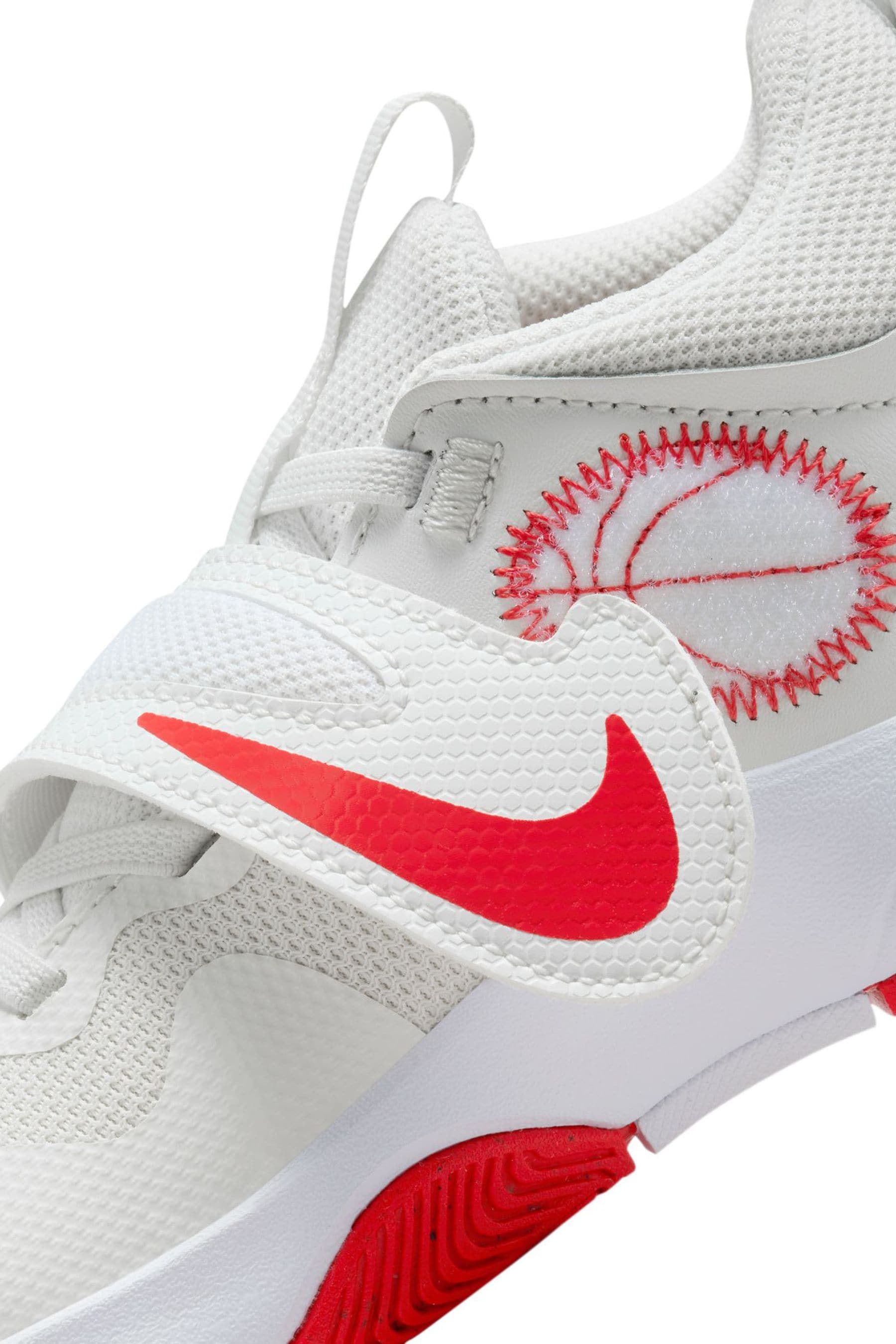 Buy Nike White Red Team Hustle D 11 Junior Basketball Trainers from Next Luxembourg
