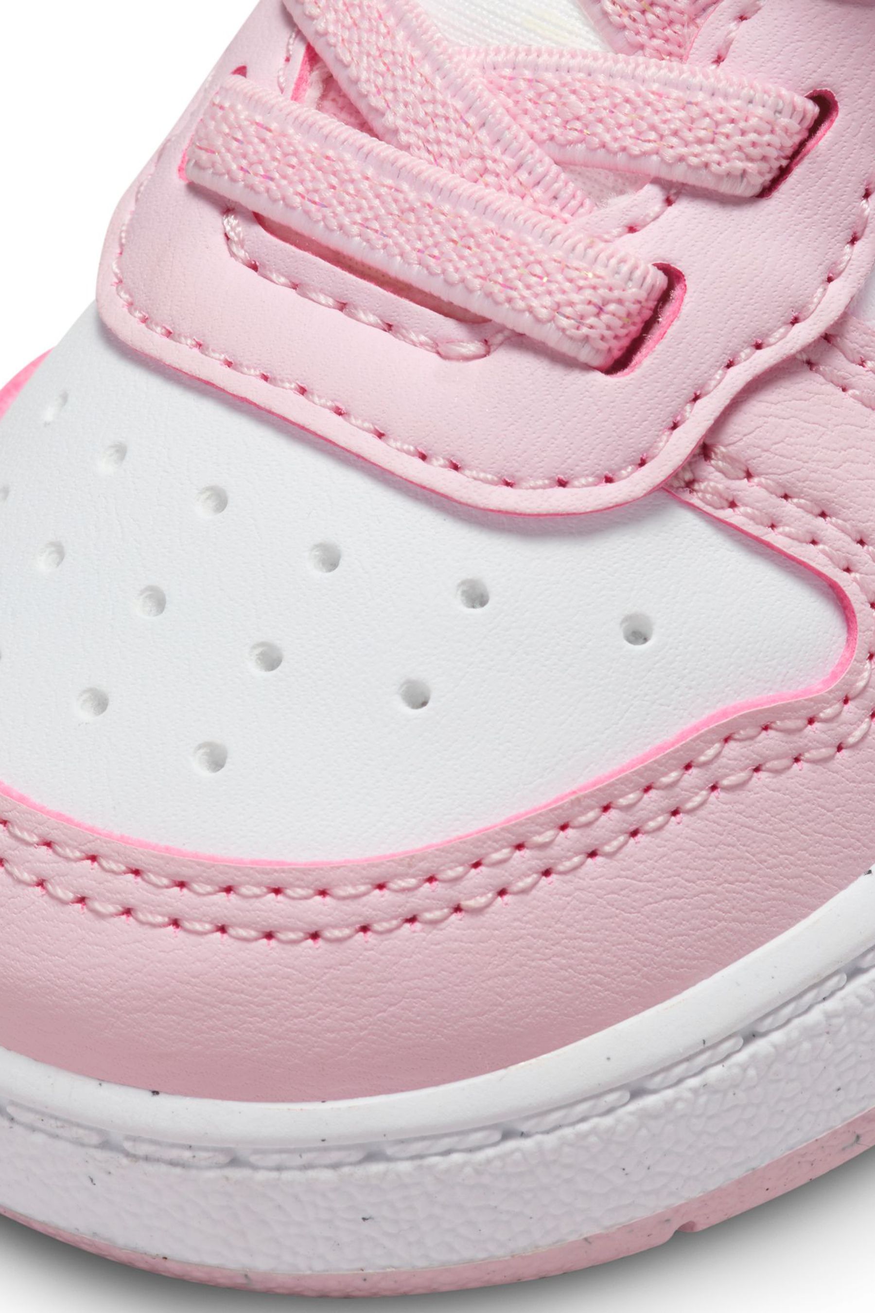 Buy Nike White Pink Infant Court Borough Low Recraft Trainers from Next Luxembourg