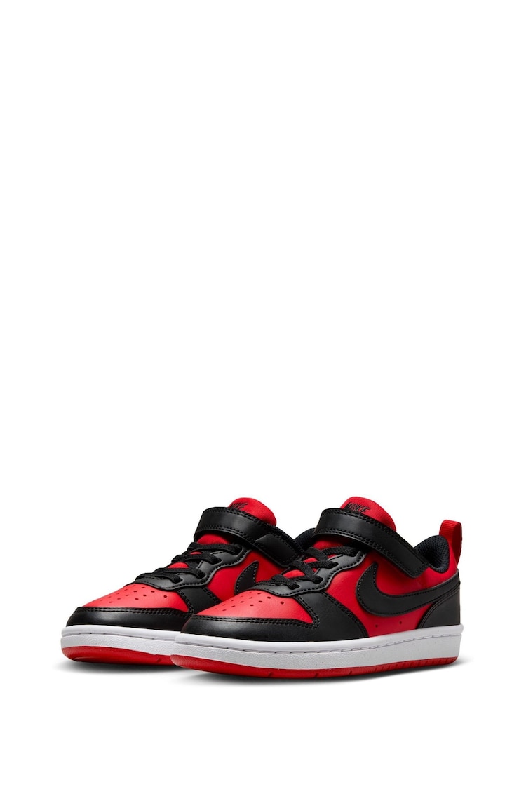 Nike Red/Black Junior Court Borough Low Recraft Trainers - Image 5 of 11