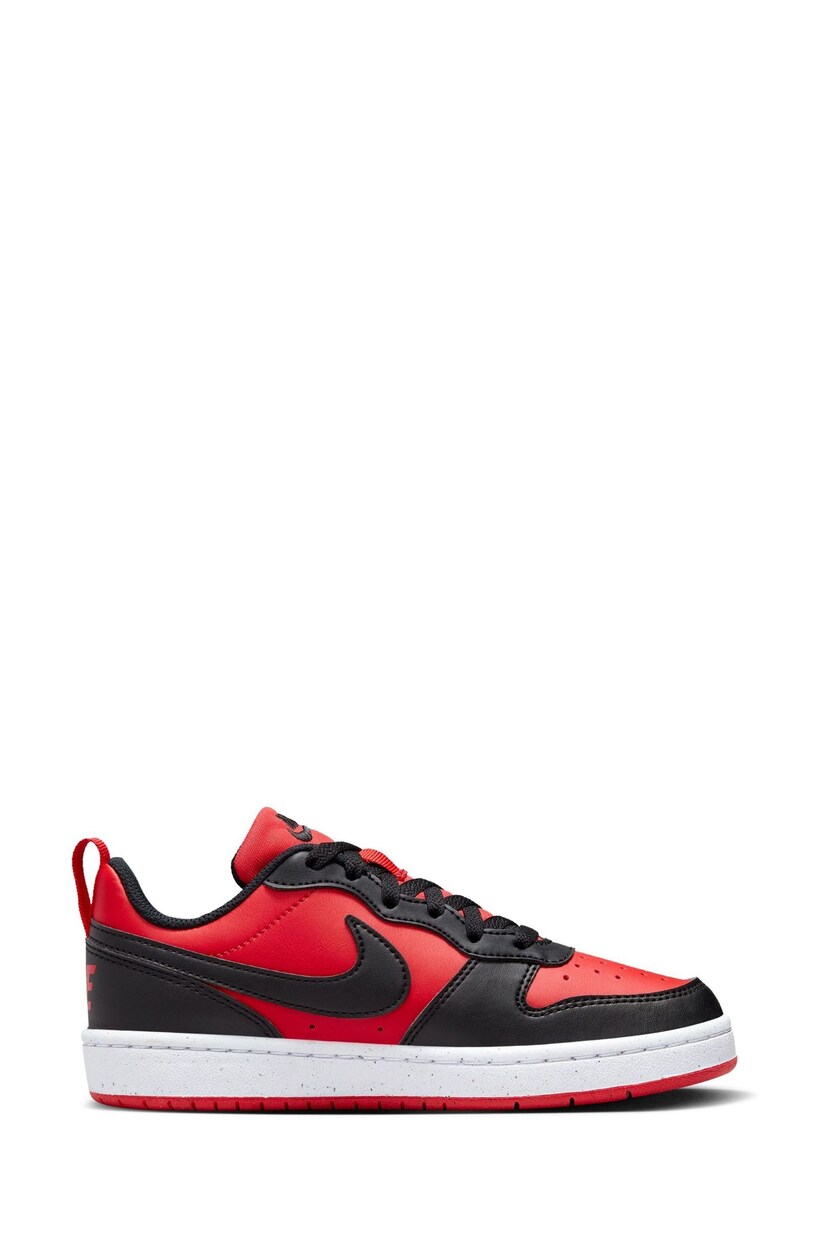 Nike Red/Black Youth Court Borough Low Recraft Trainers - Image 3 of 10