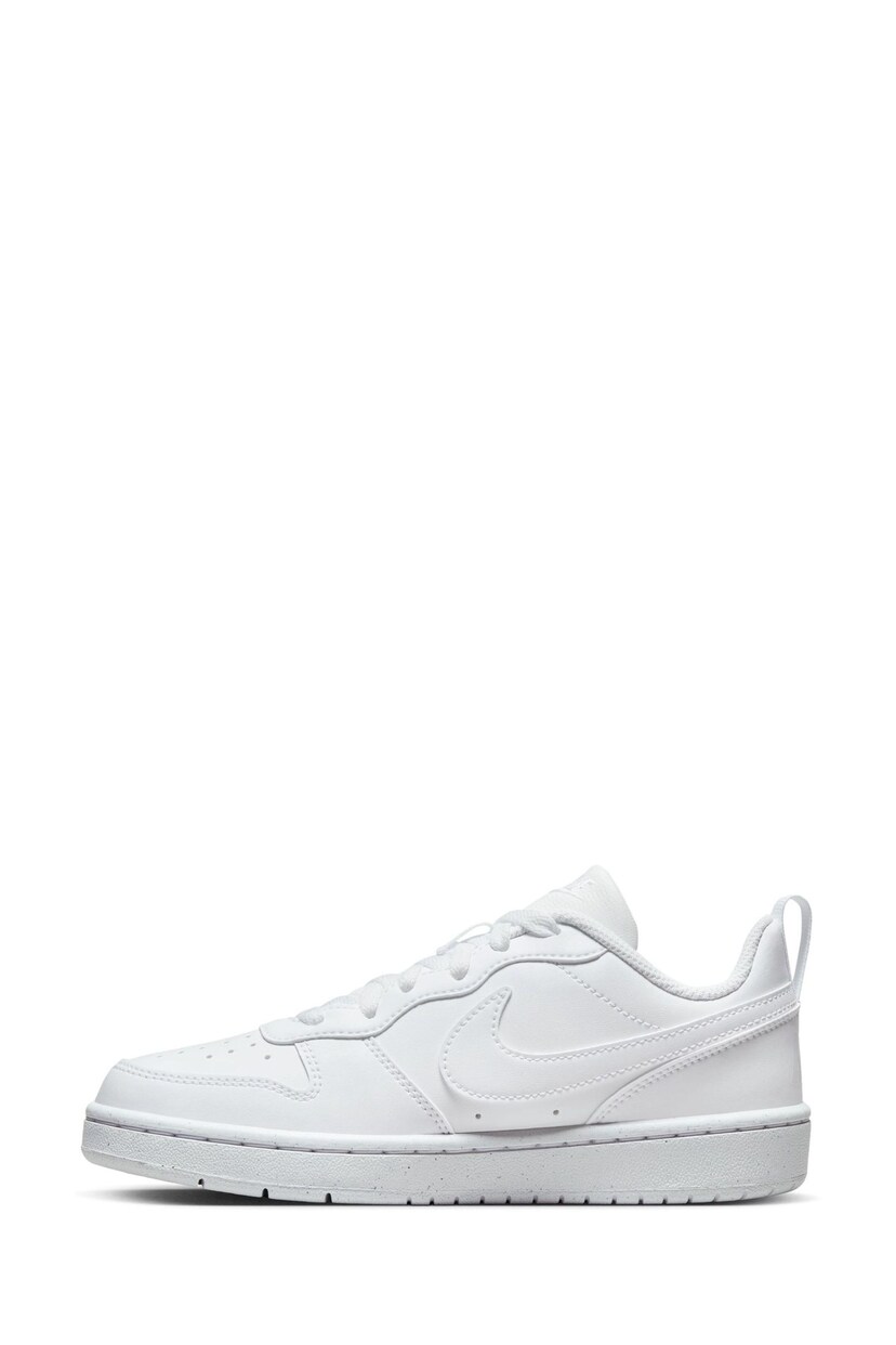 Nike White Youth Court Borough Low Recraft Trainers - Image 4 of 10