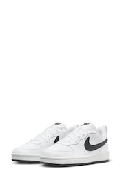 Nike White/Black Youth Court Borough Low Recraft Trainers - Image 5 of 10