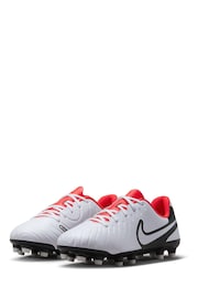 Nike White Jr Tiempo Legend 10 Club Multi Ground Football Boots - Image 5 of 11