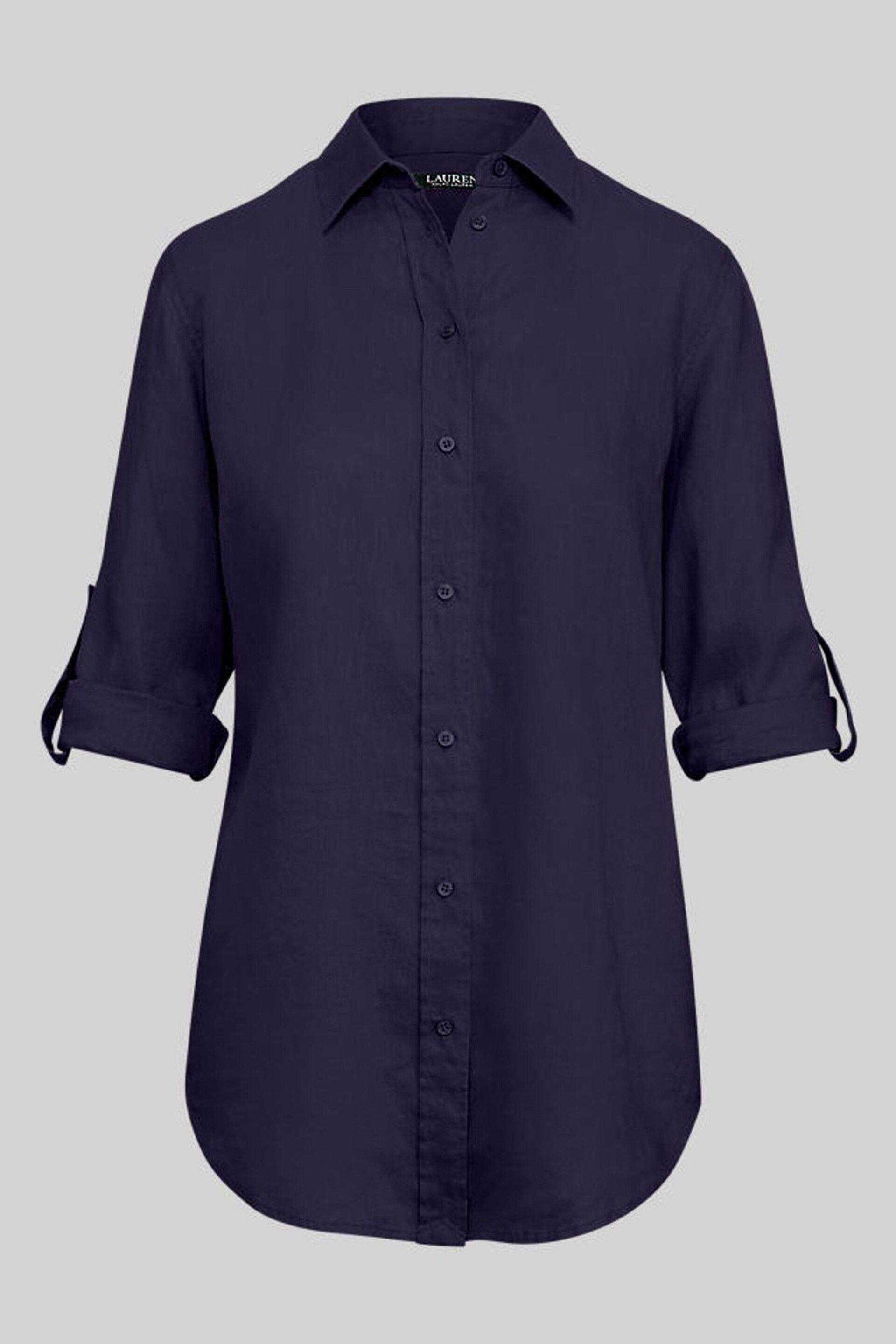 Lauren Ralph Lauren Karrie Long Sleeve Linen Shirt - Image 8 of 9