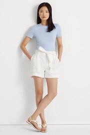 Lauren Ralph Lauren Daviana Soft Drape Linen Tie Waist Shorts - Image 3 of 6