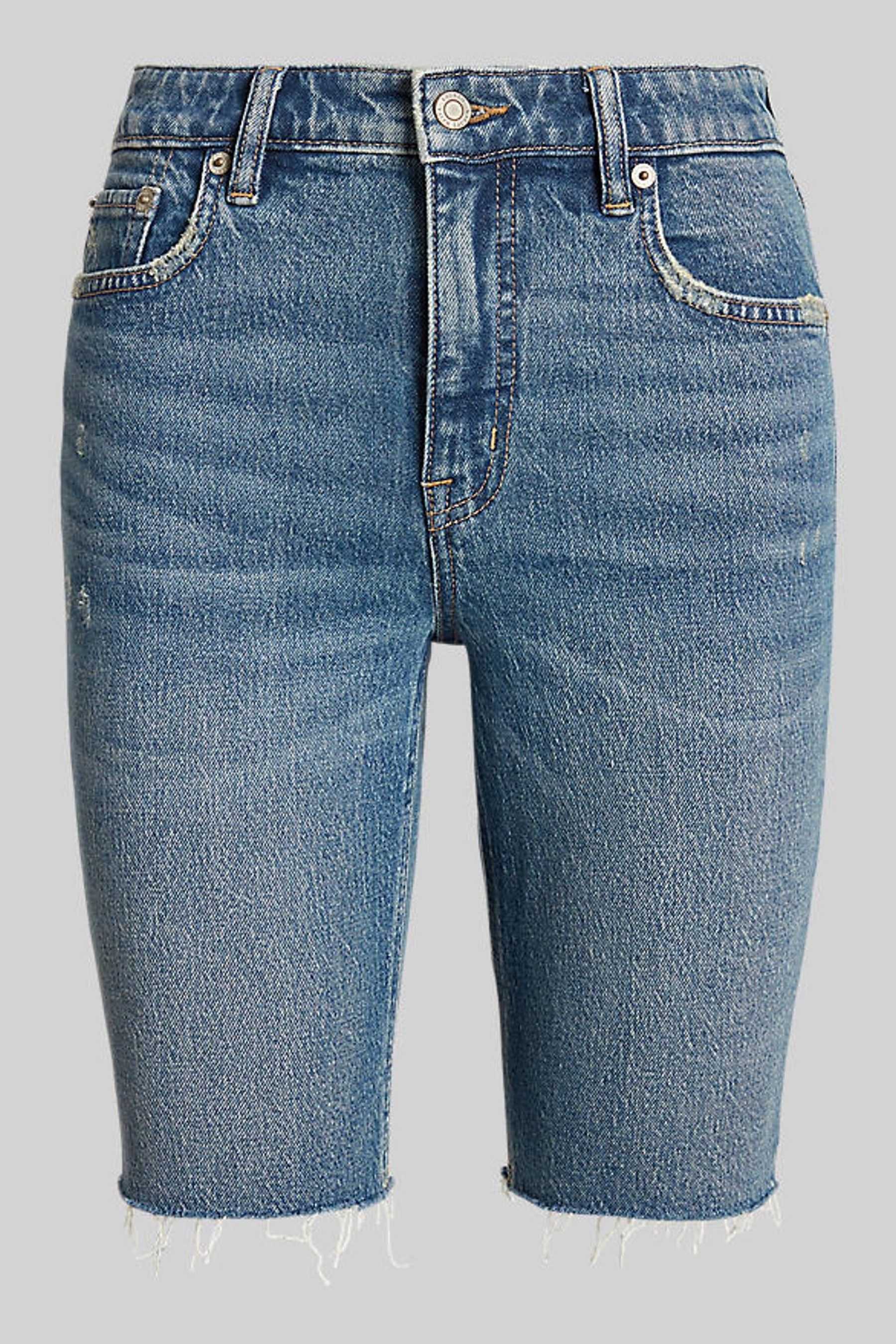 Buy Lauren Ralph Lauren Blue City Cutoff Denim Shorts from Next Luxembourg