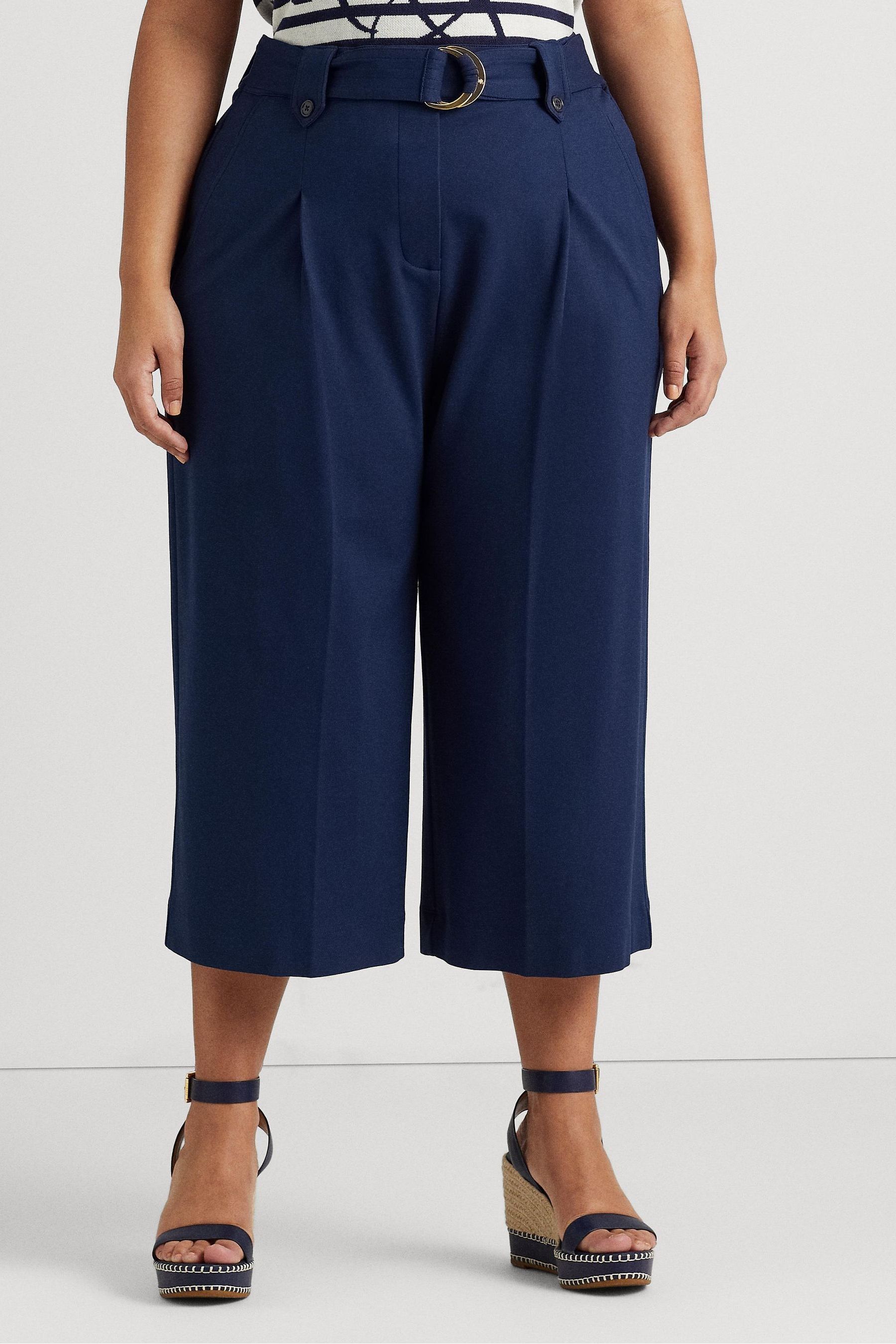 Next navy cropped trousers top