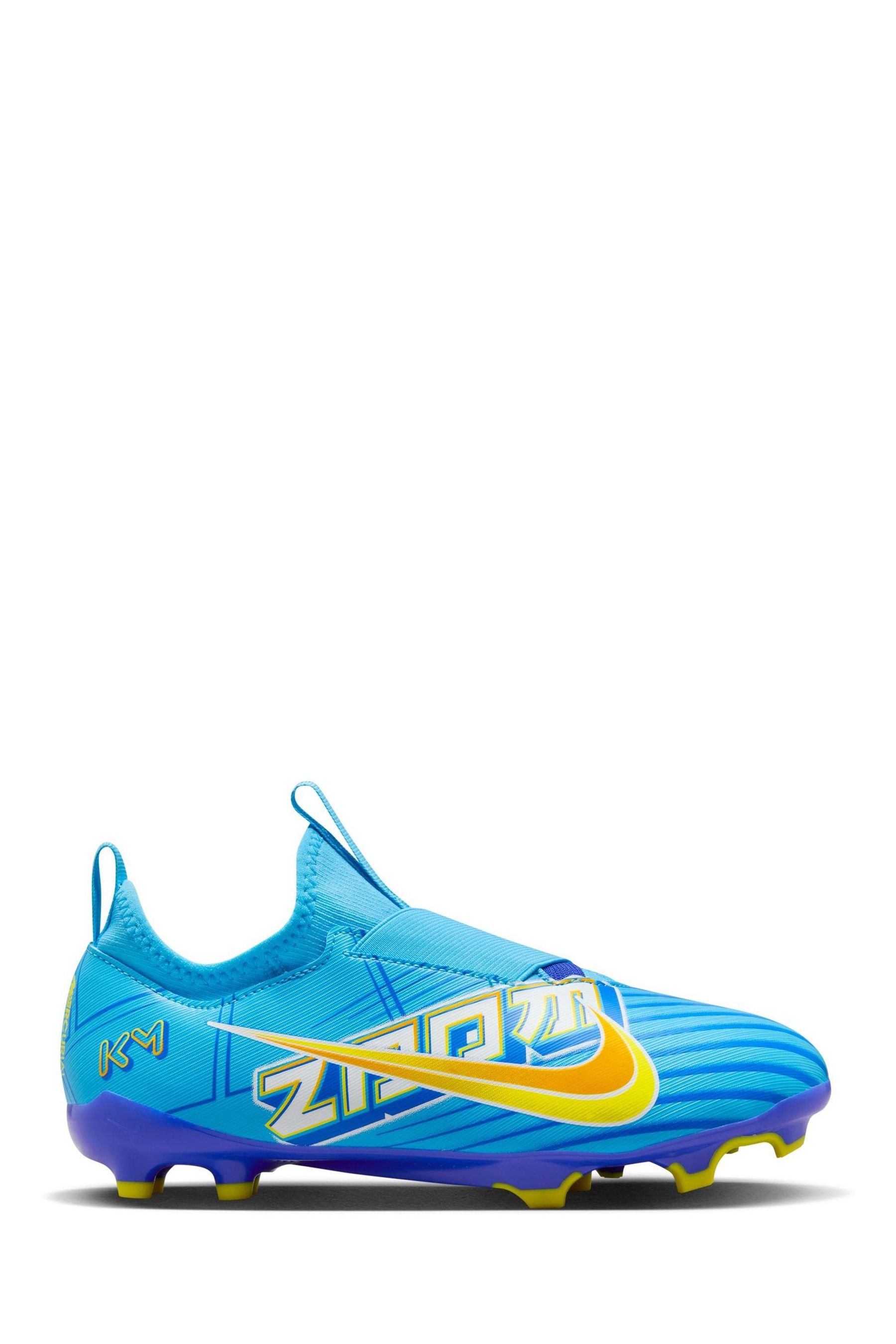 Buy Nike Blue Jr. Mercurial Zoom Vapor 15 Kylian Mbappe Firm Ground Football Boots from Next Luxembourg