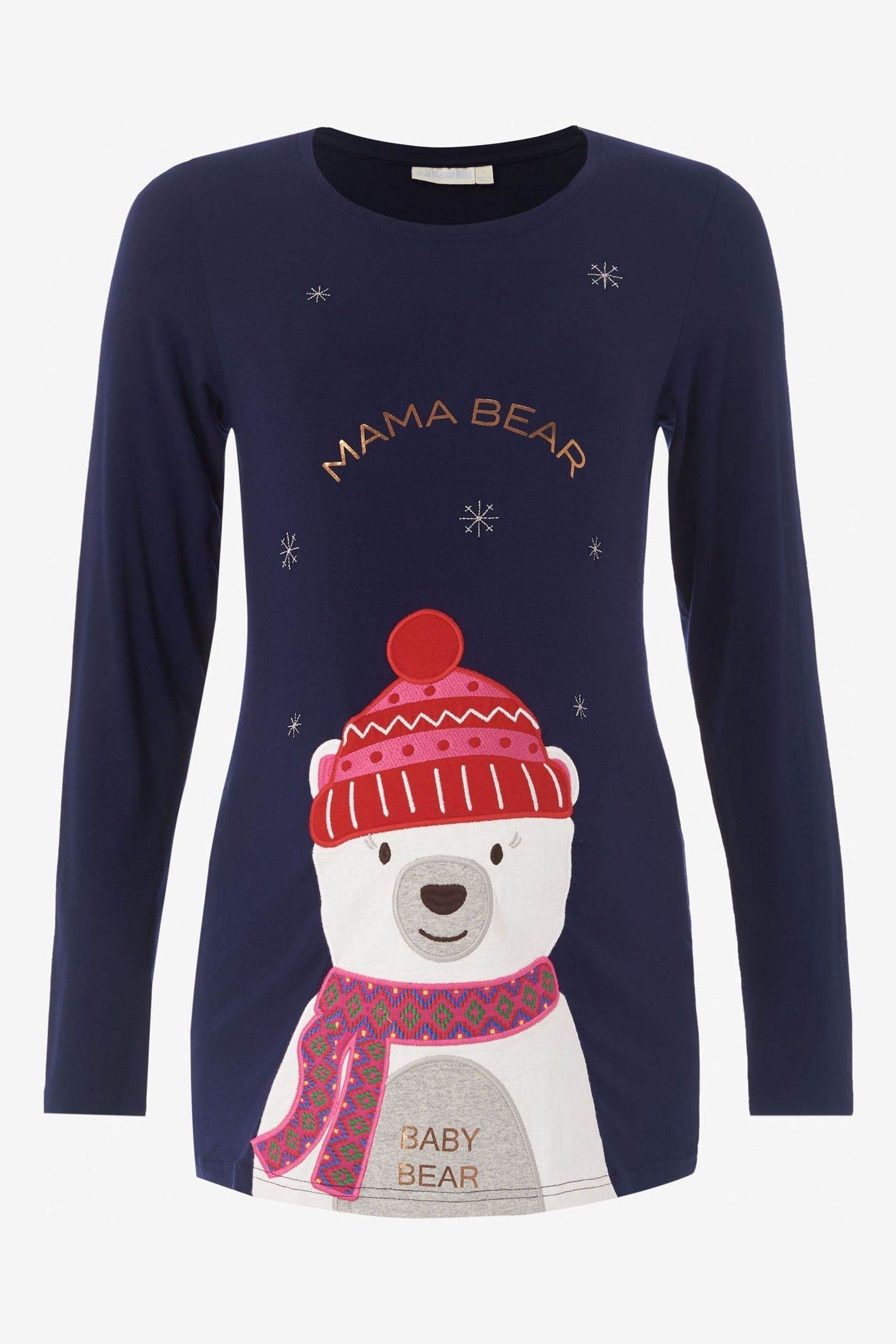 Buy JoJo Maman Bebe Navy Mama Bear Christmas Maternity Top from the Next UK online shop
