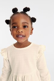 White Collar Frill Textured Blouse (3mths-7yrs) - Image 5 of 7