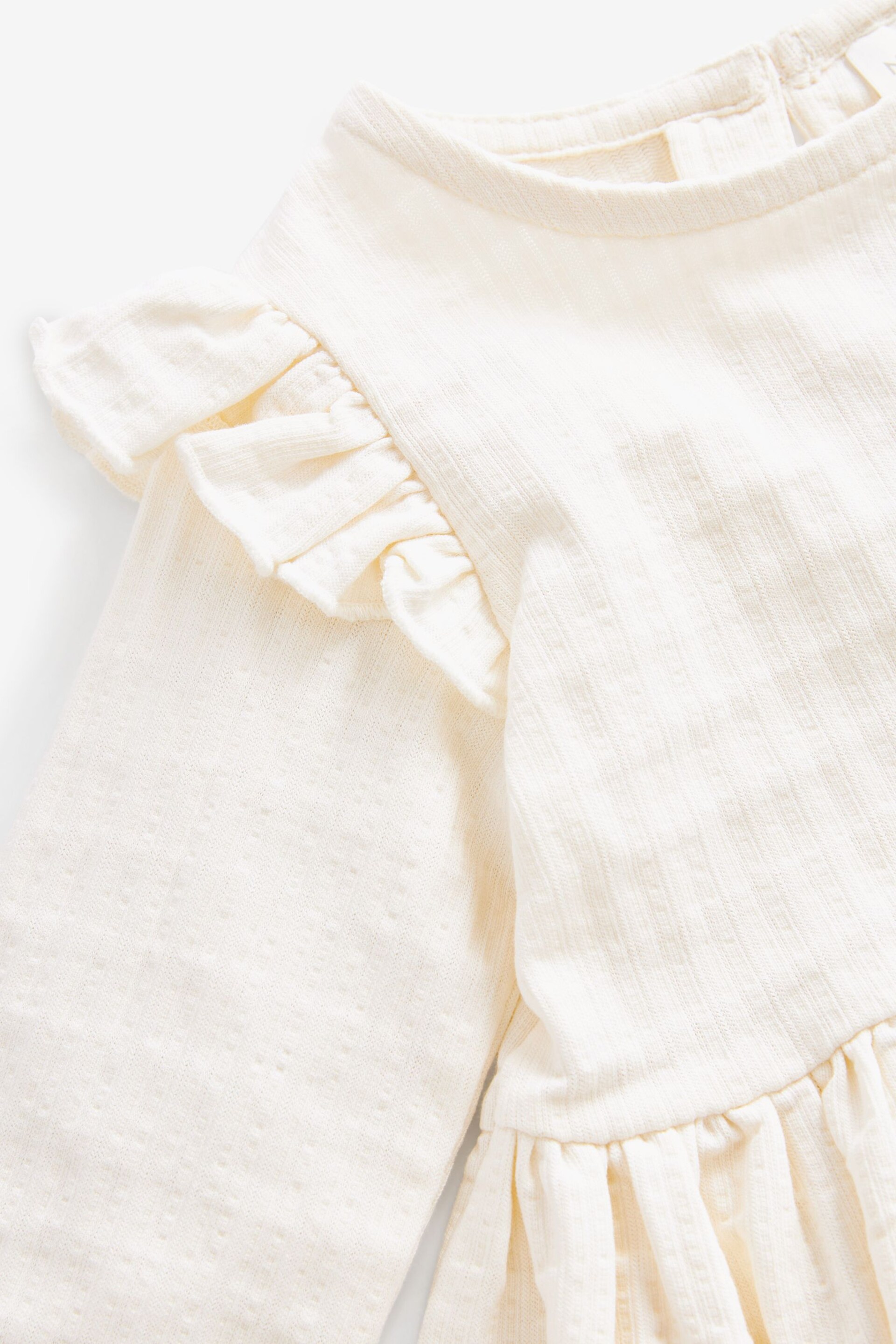 White Collar Frill Textured Blouse (3mths-7yrs) - Image 7 of 7