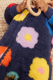 Navy Fleece Baby Sleepsuit - Image 4 of 7