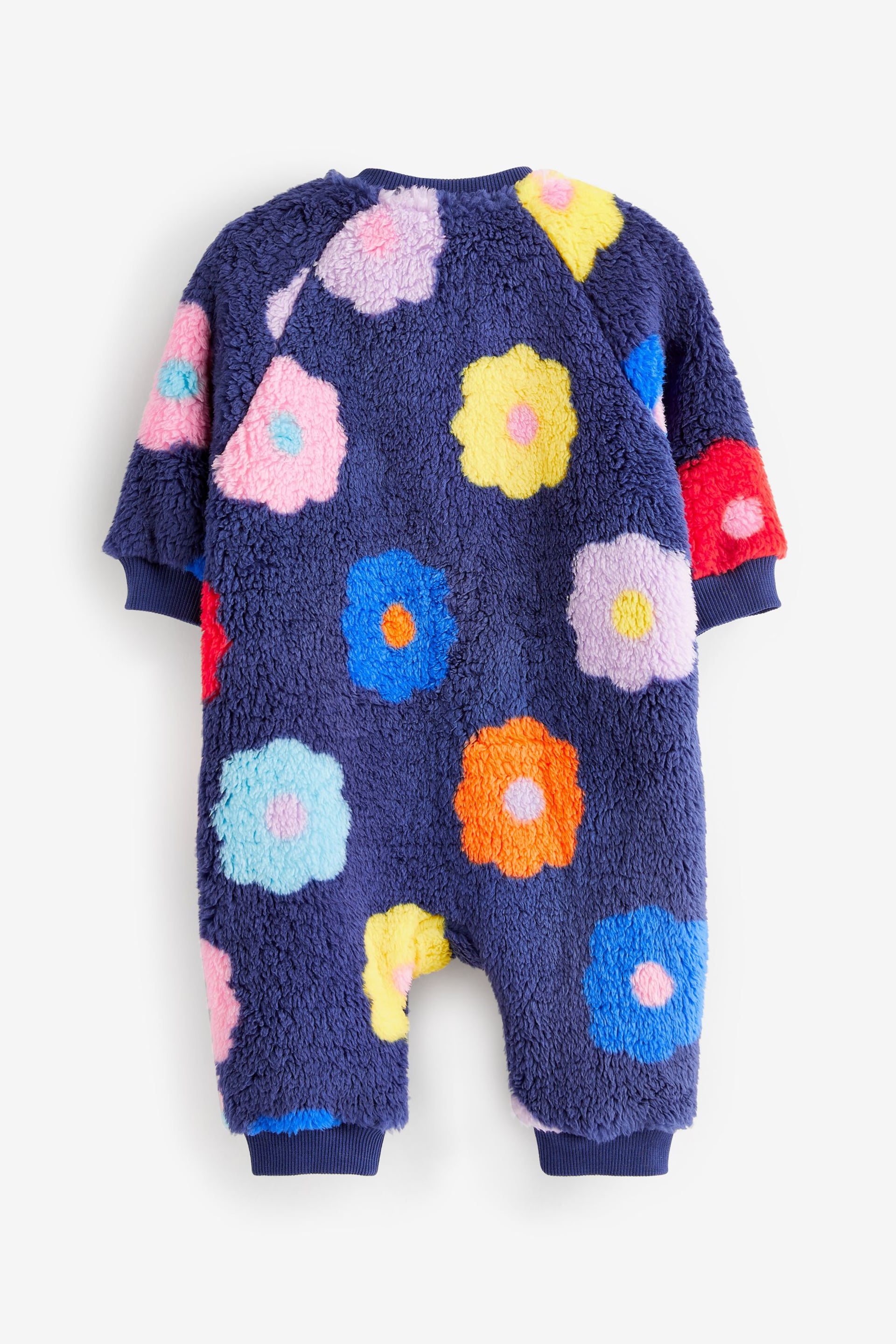 Navy Fleece Baby Sleepsuit - Image 6 of 7