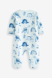 Blue Fleece Lined Baby Sleepsuit - Image 5 of 5