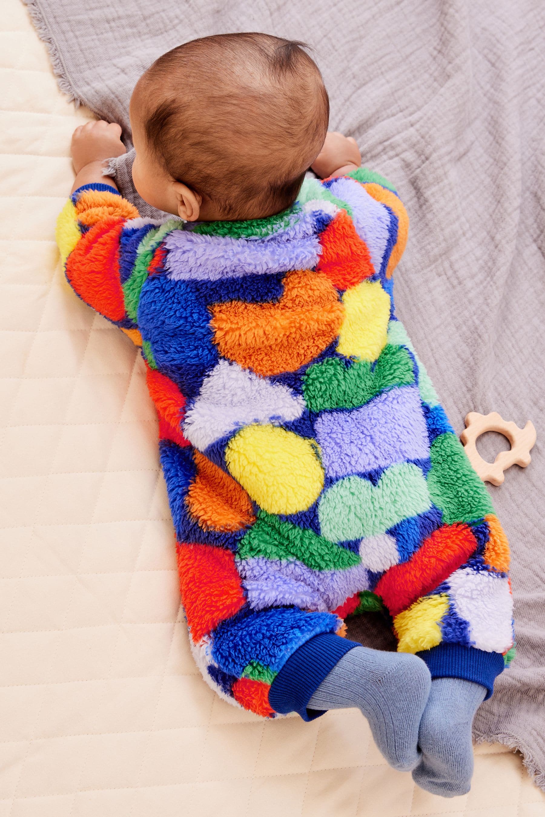 Buy Navy Blue Fleece Baby Sleepsuit from Next Luxembourg