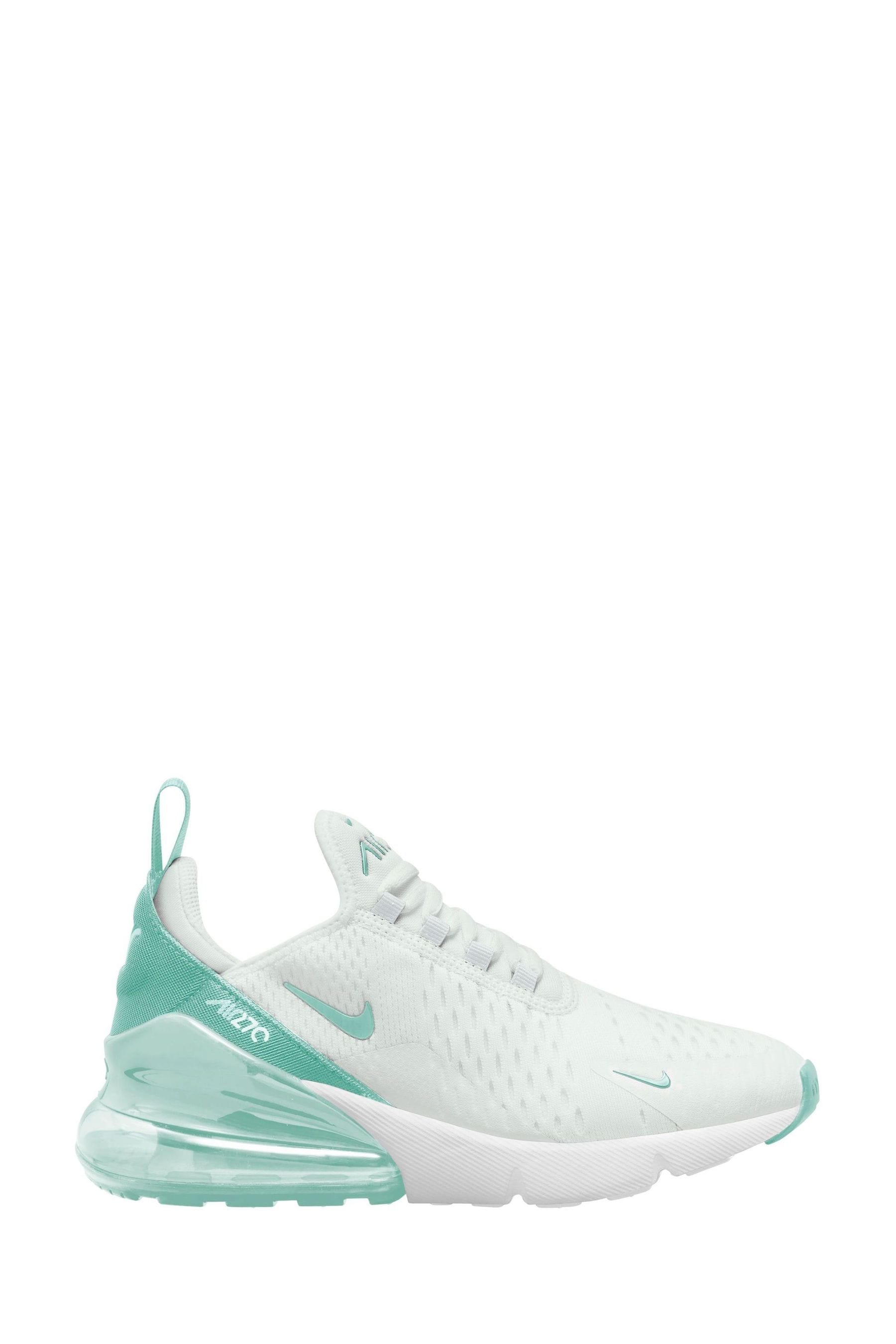 Buy Nike White Aqua Air Max 270 Youth Trainers from Next Luxembourg