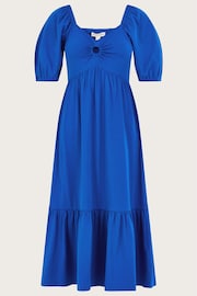 Monsoon Blue Plain Ring Detail Midi Dress - Image 6 of 6