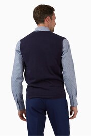 Jeff Banks Blue Knit Waistcoat - Image 2 of 5