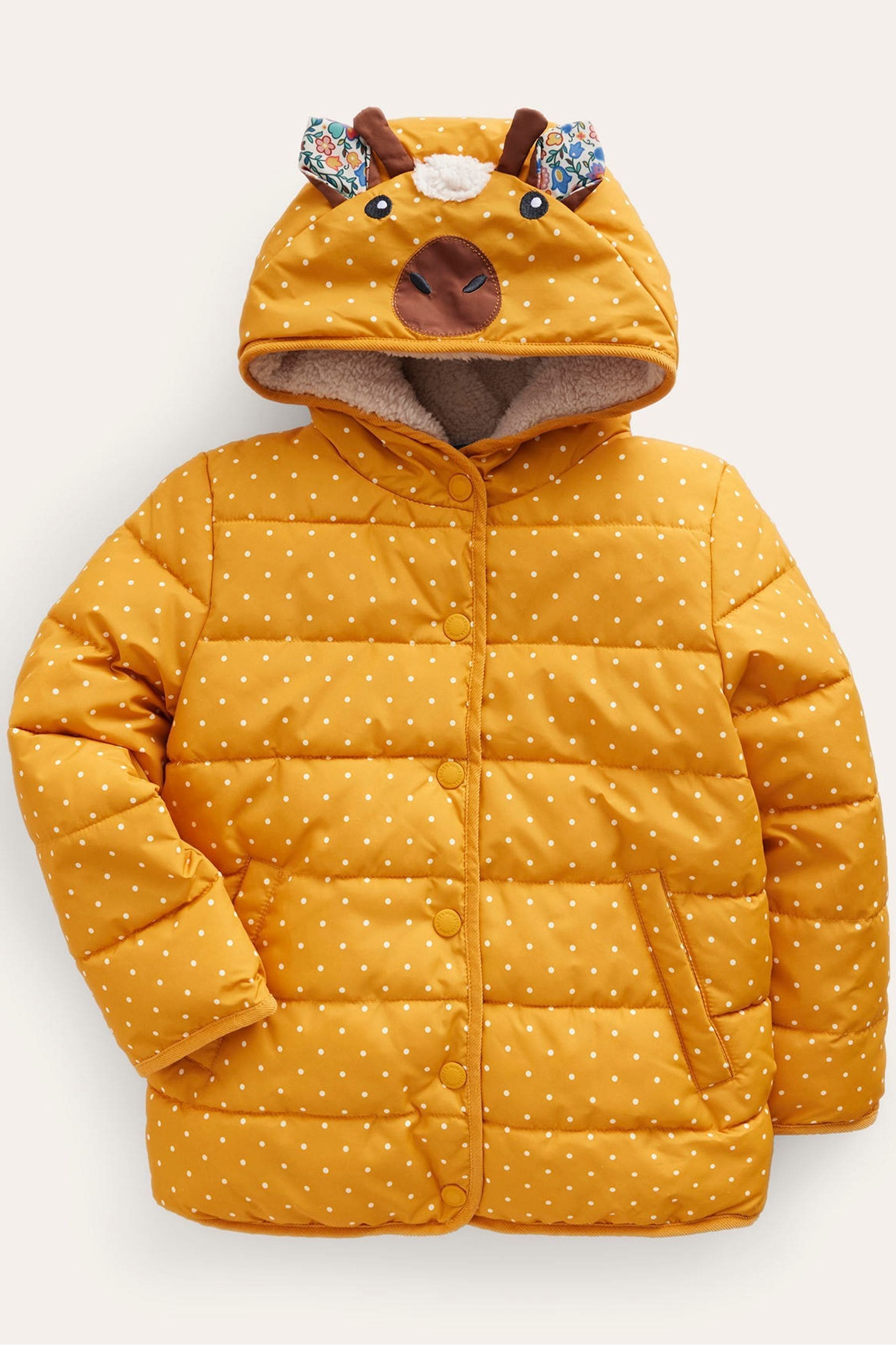 Buy Boden Yellow Novelty Giraffe Padded Coat from Next Luxembourg