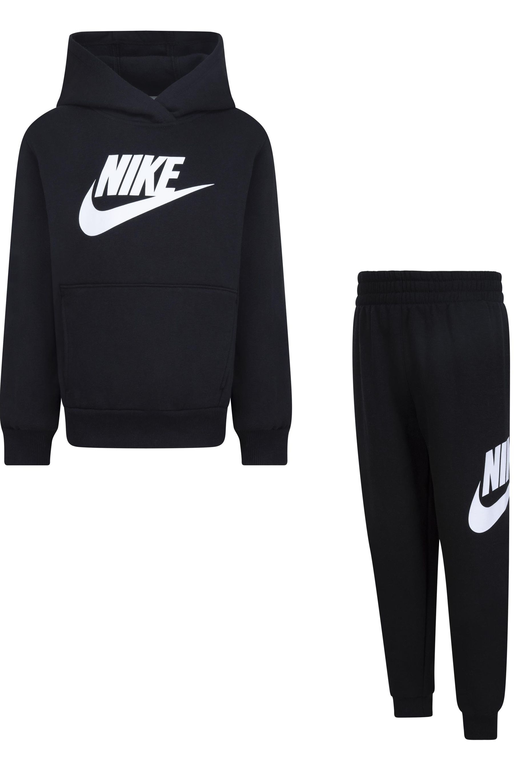 Black nike fleece tracksuit online