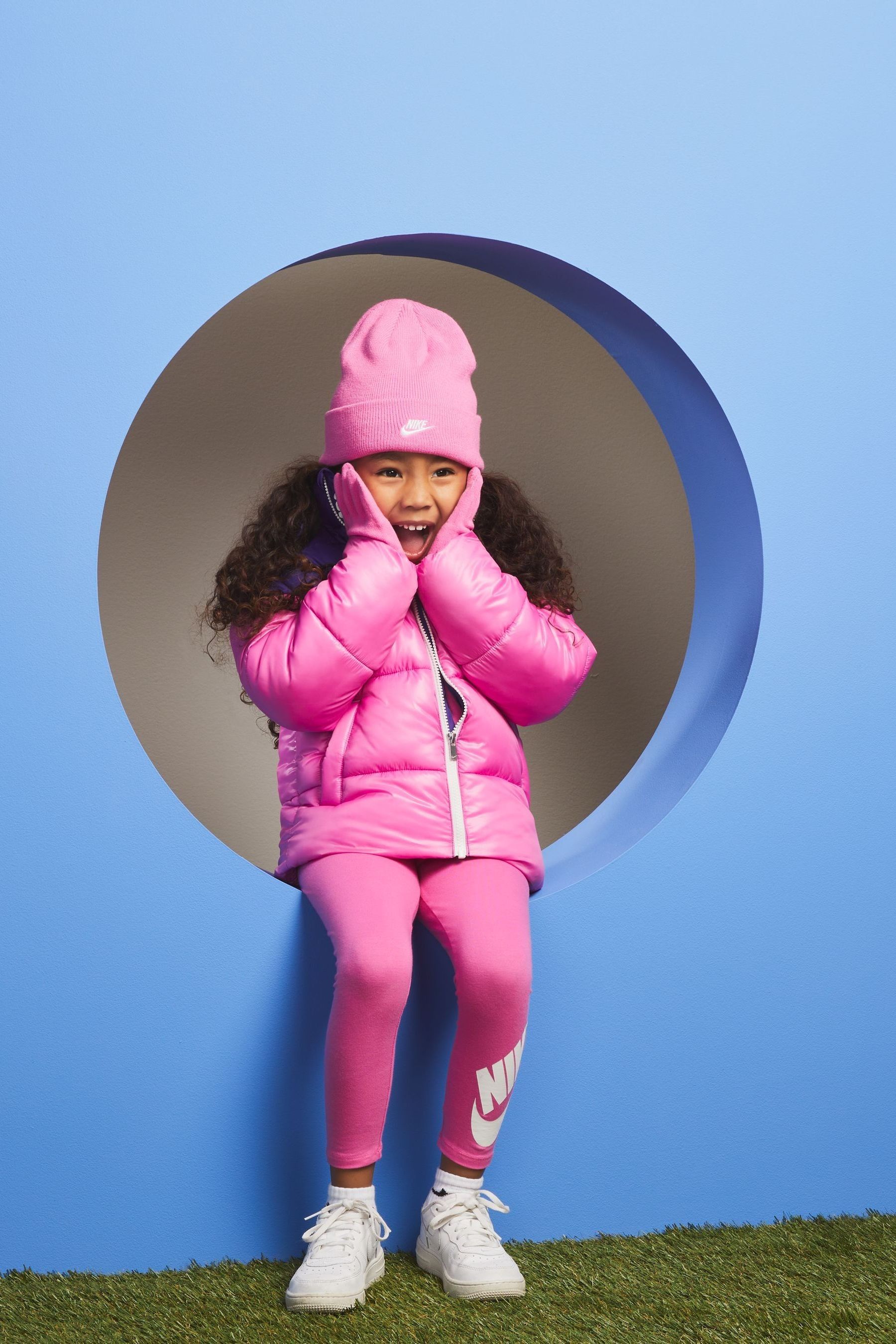 Buy Nike Pink Little Kids Cotton Leggings from Next Luxembourg