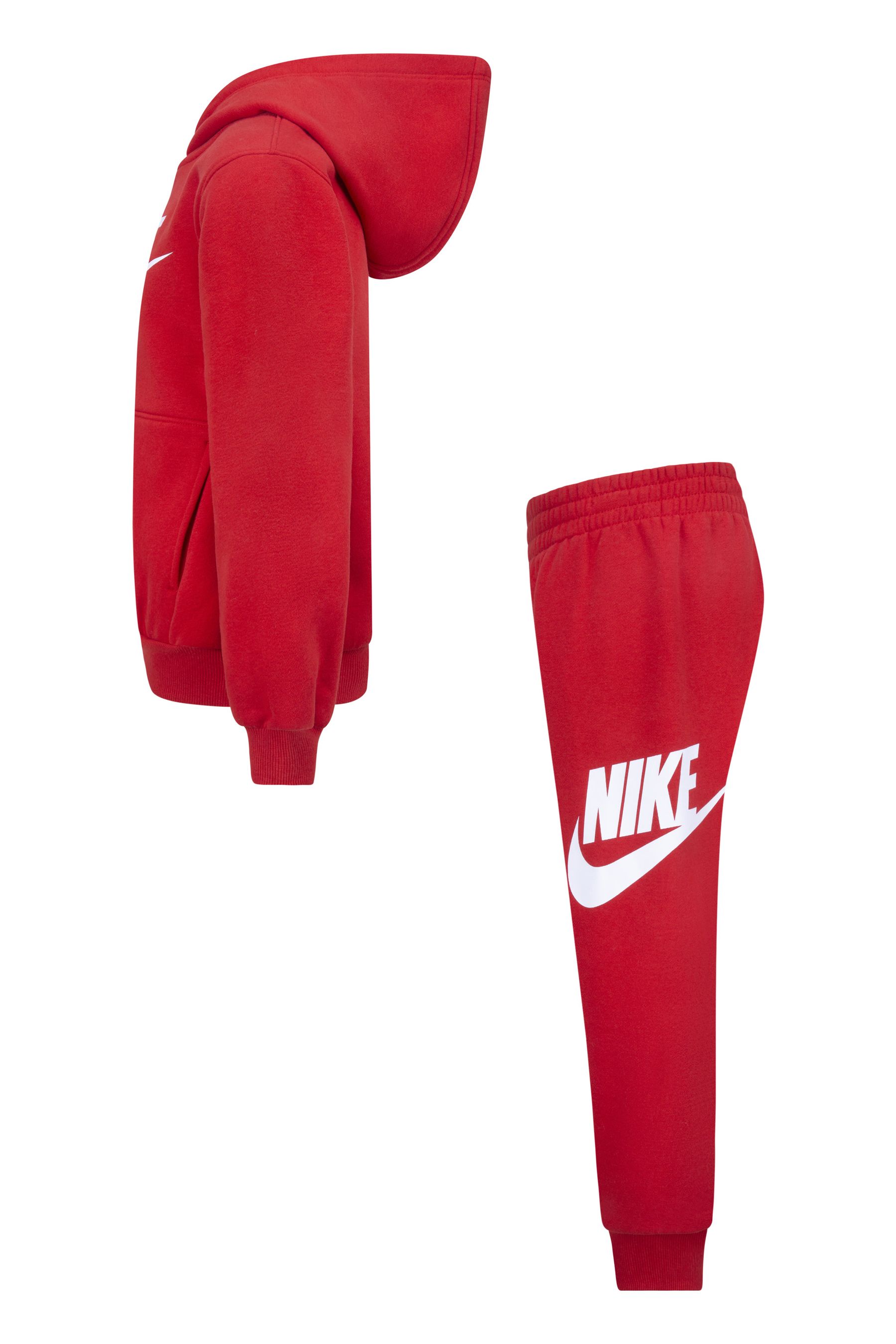 Red nike jogging suit on sale