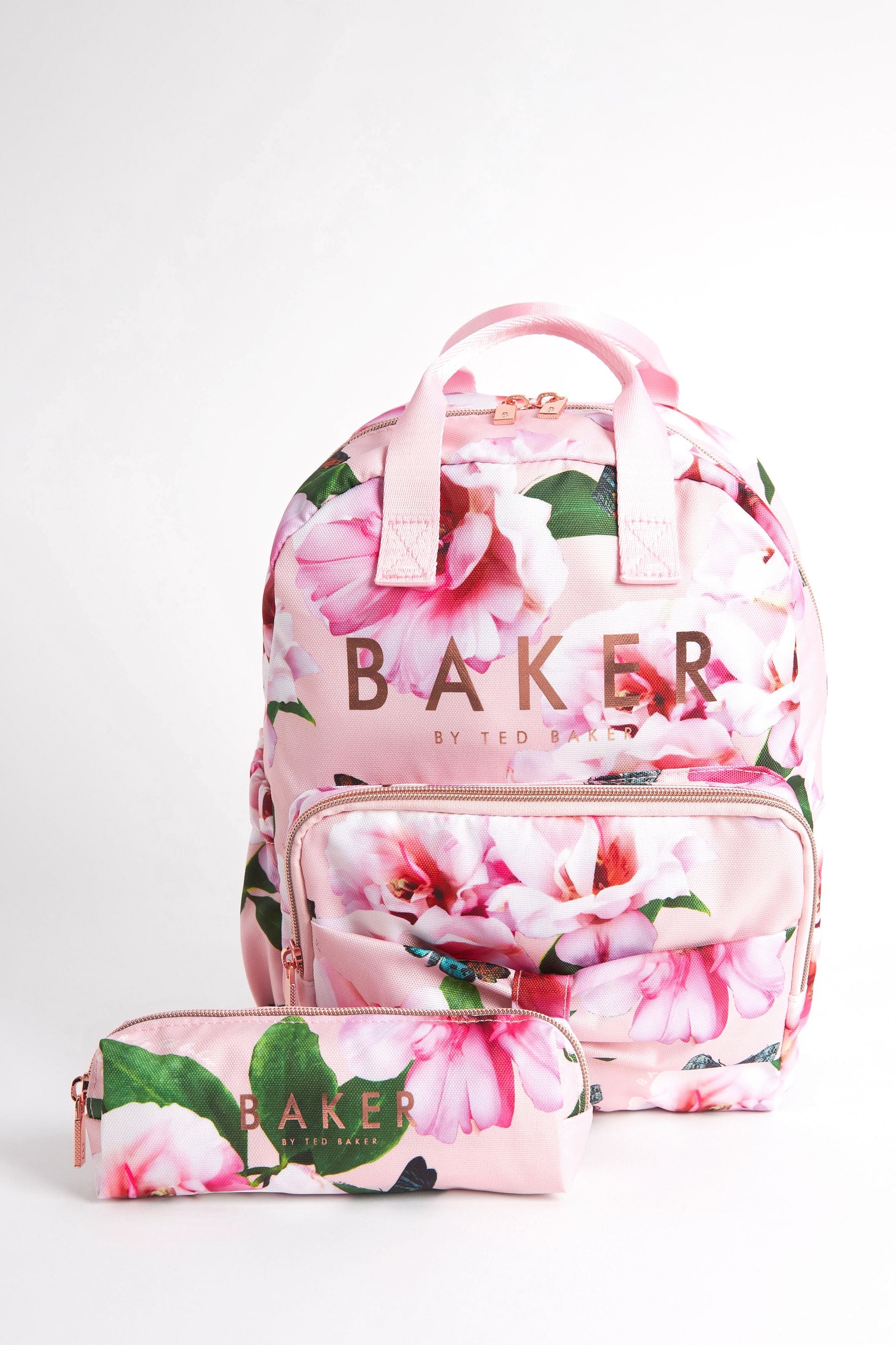 Buy Baker by Ted Baker Girls Back to School Pink Floral Backpack with Pencil Case from Next Luxembourg