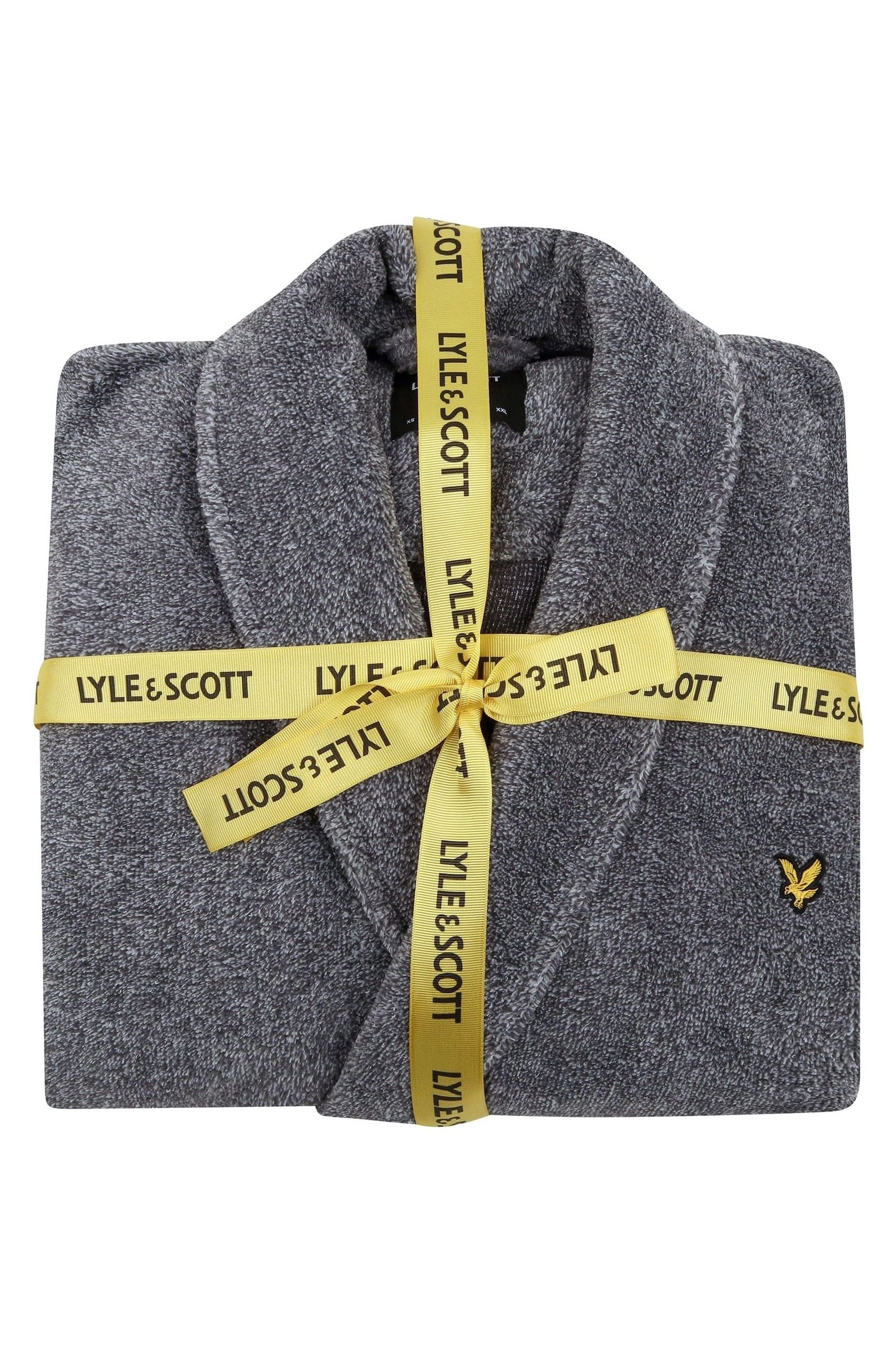 Lyle Scott Grey Lyle Scott Lucas Bathrobe 3X Large Mens