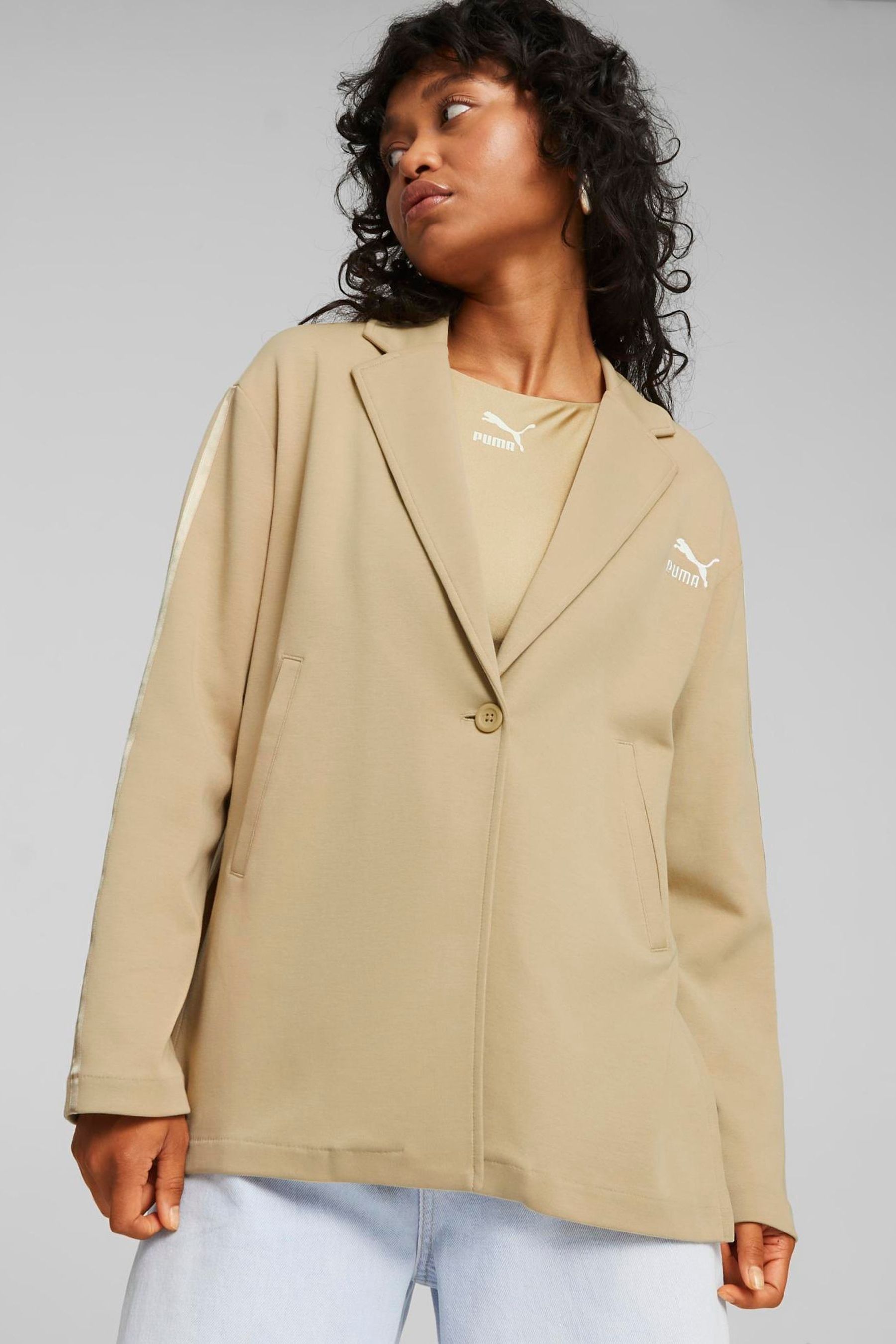 Tan colour blazer hotsell