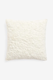 Ivory Mila Textured Faux Fur 50 x 50cm Cushion - Image 7 of 7