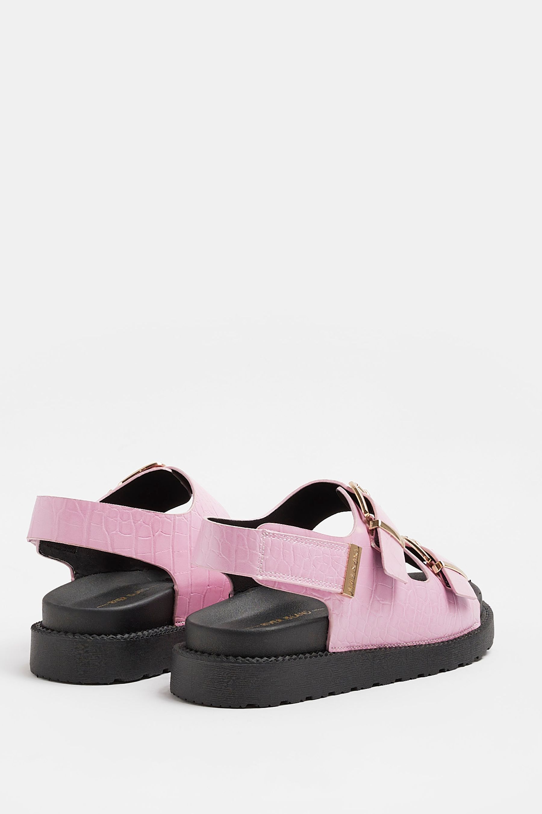 Buy River Island Pink Double Buckle Sling Back Sandals from Next Luxembourg