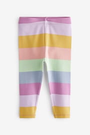 Rainbow Stripe Rib Jersey Leggings (3mths-7yrs) - Image 5 of 6