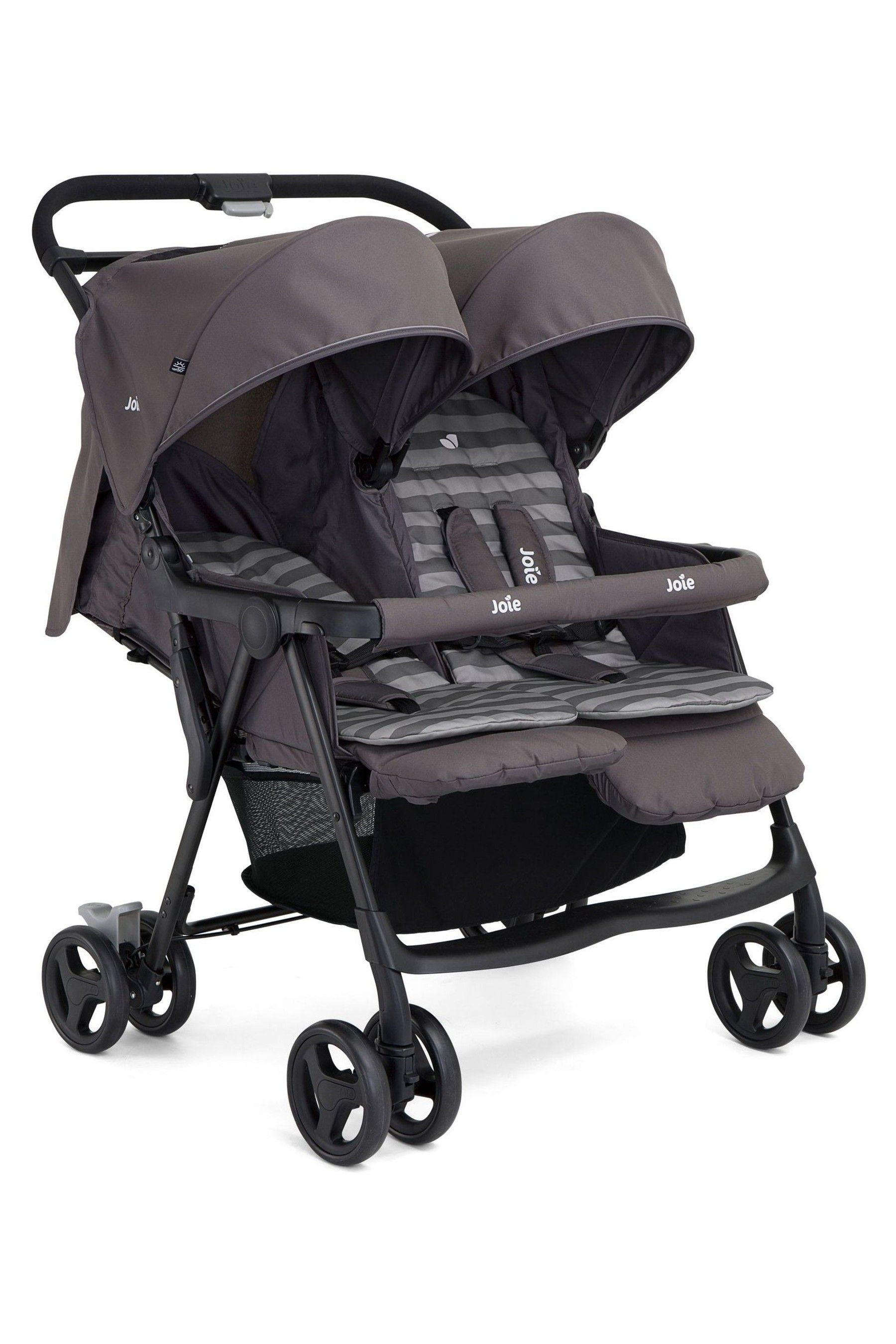 Grey double pushchair cheap
