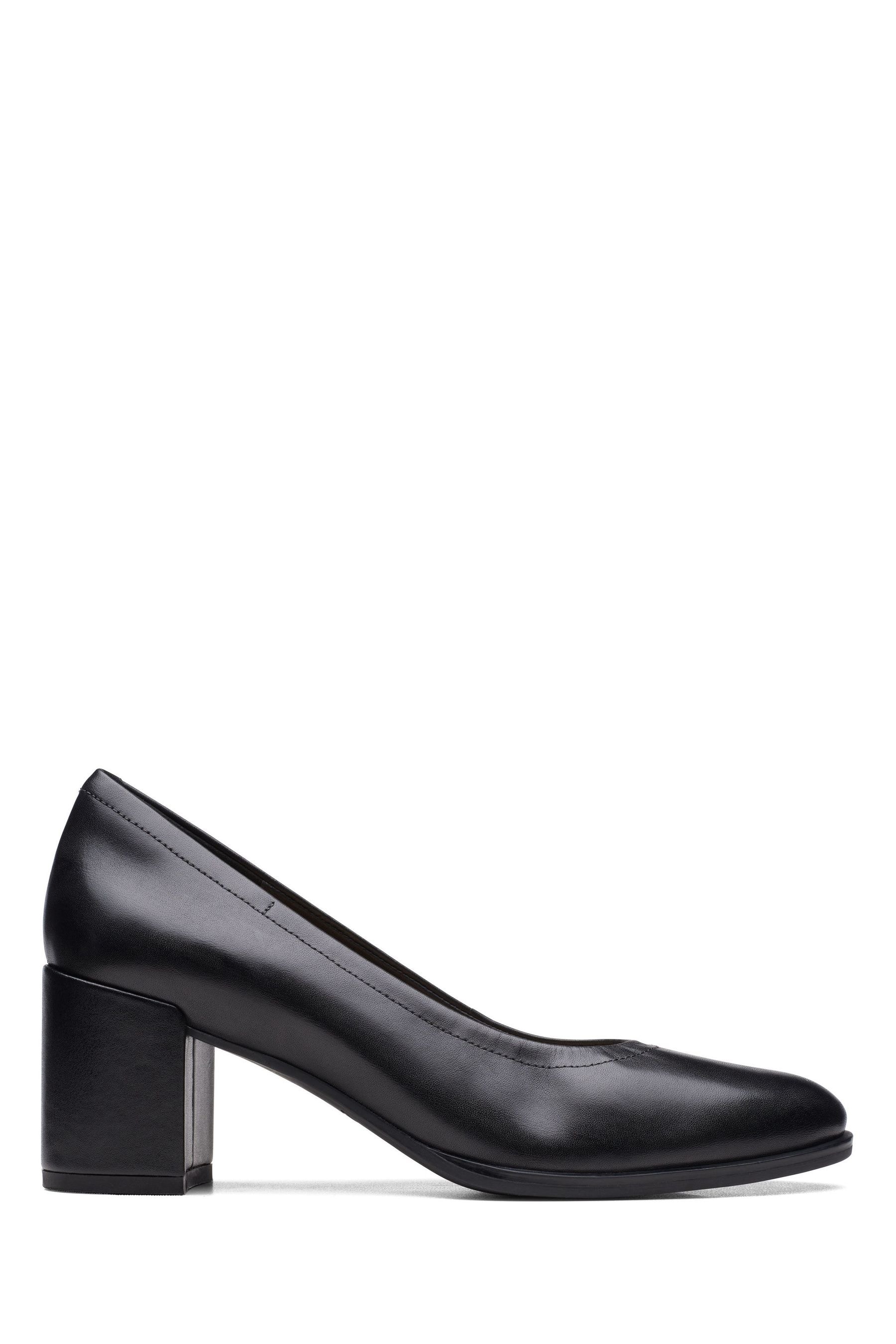 Buy Clarks Black Wide Fit E Leather Court Shoes from Next Malta