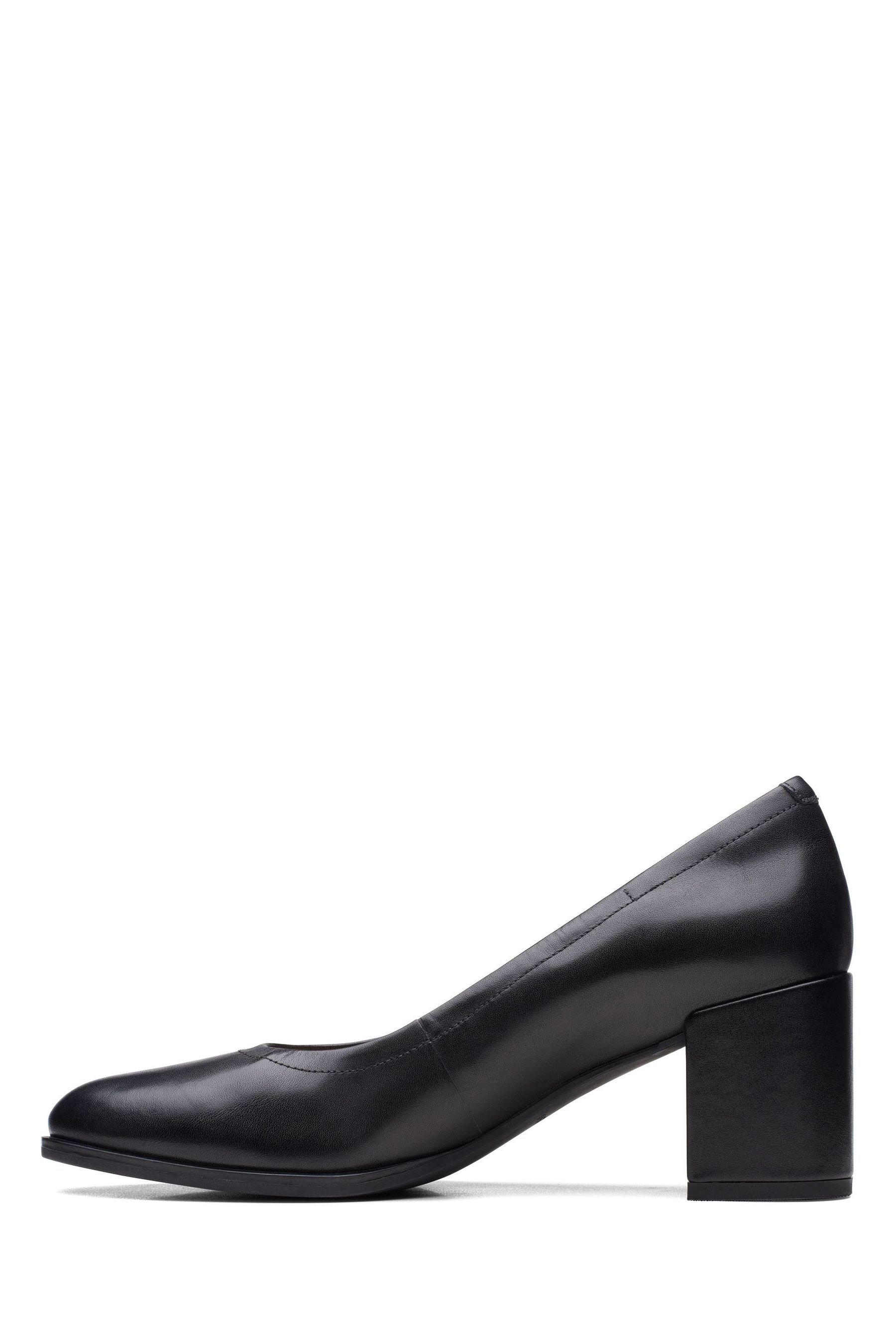 Buy Clarks Black Wide Fit E Leather Court Shoes from Next Luxembourg