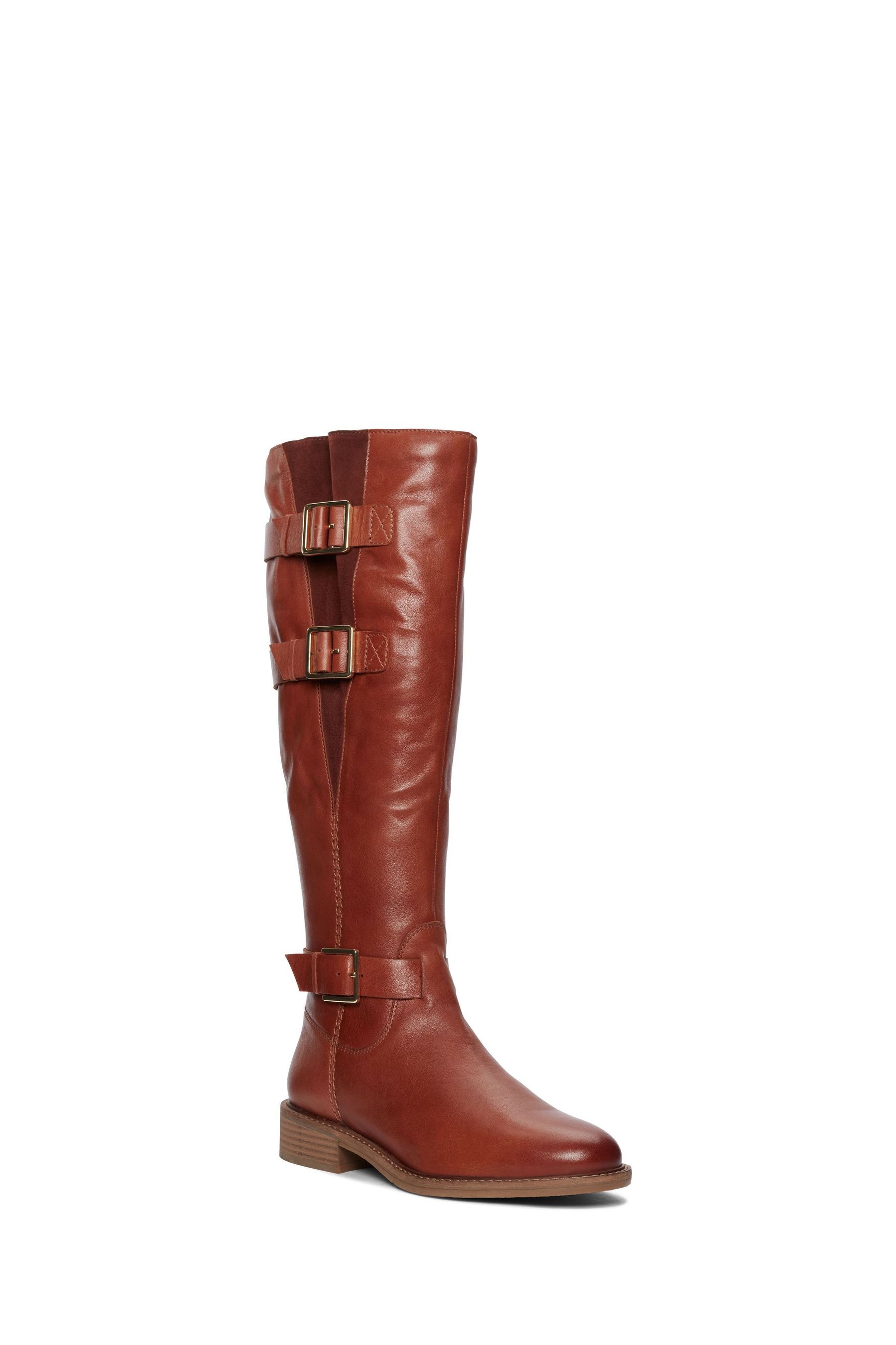 Buy Clarks Brown Standard Fit F Wide Fit British Leather Cologne Boots from Next Luxembourg