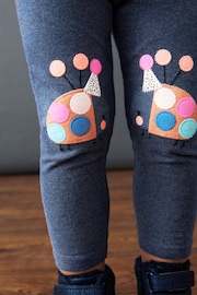 Navy Ladybird Embroidered Leggings (3mths-7yrs) - Image 4 of 6