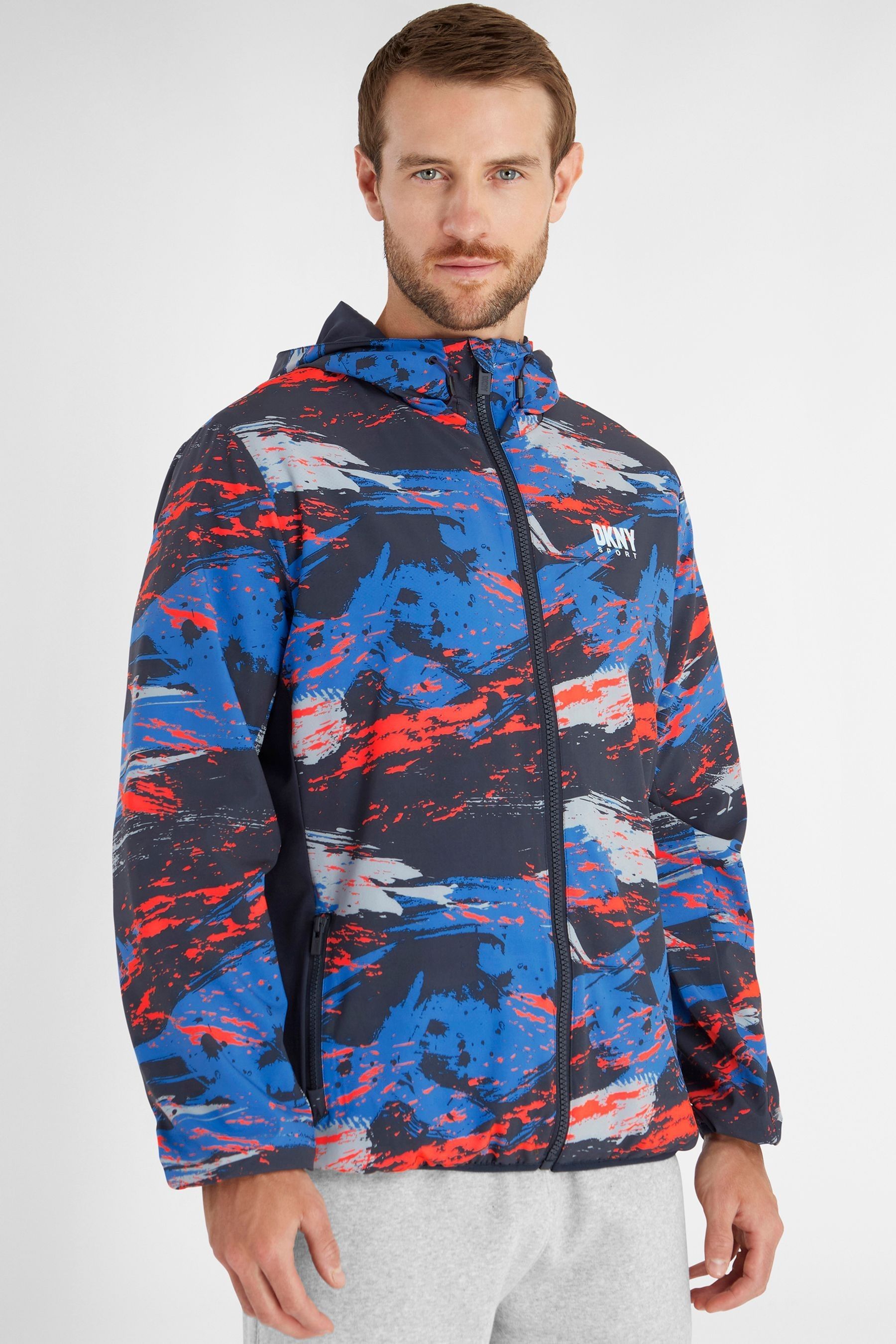 Buy DKNY Sports Blue Shackle Full Zip Windbreaker Jacket from Next Ireland