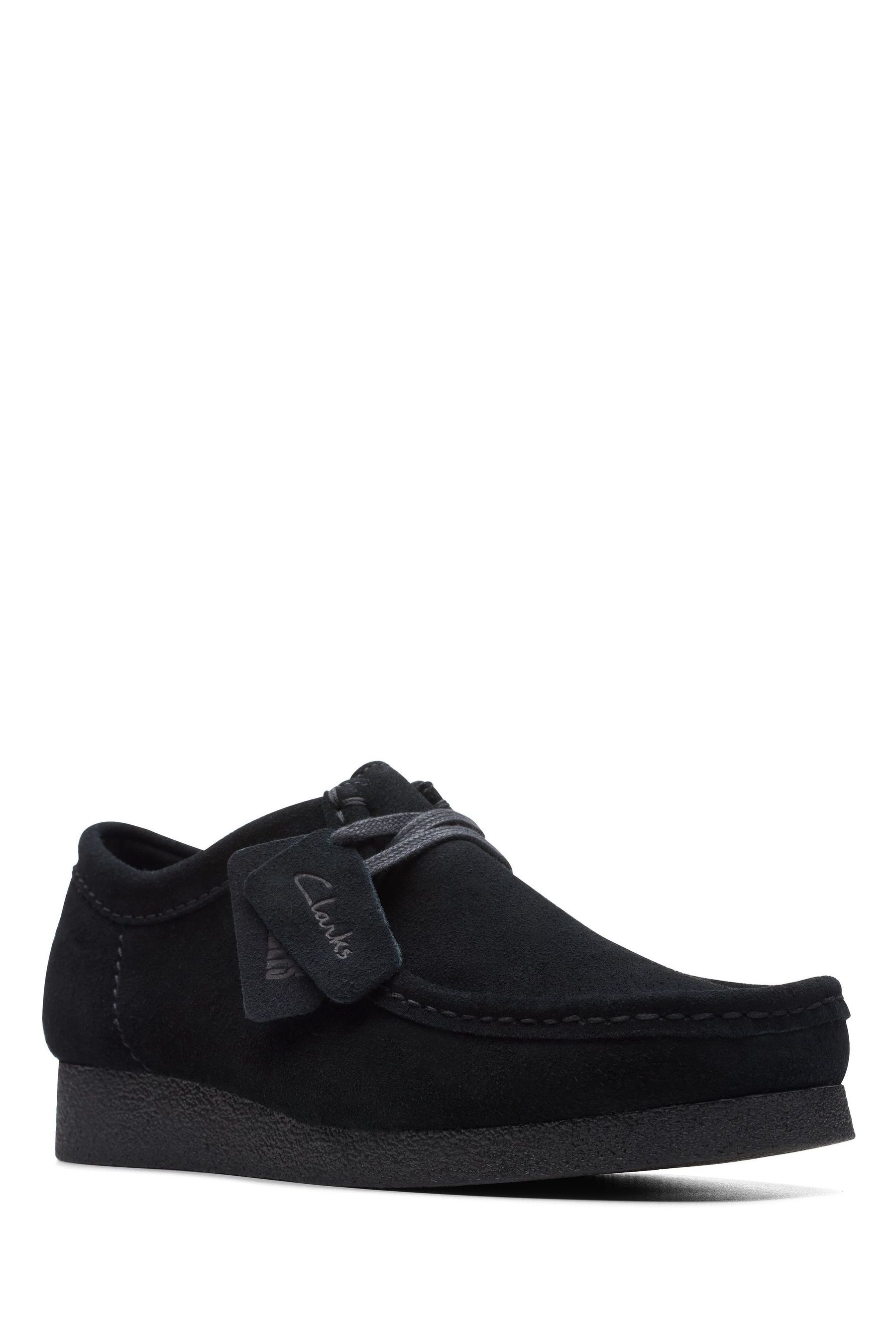 Buy Clarks Black Suede Wallabee Evo Shoes from Next Luxembourg