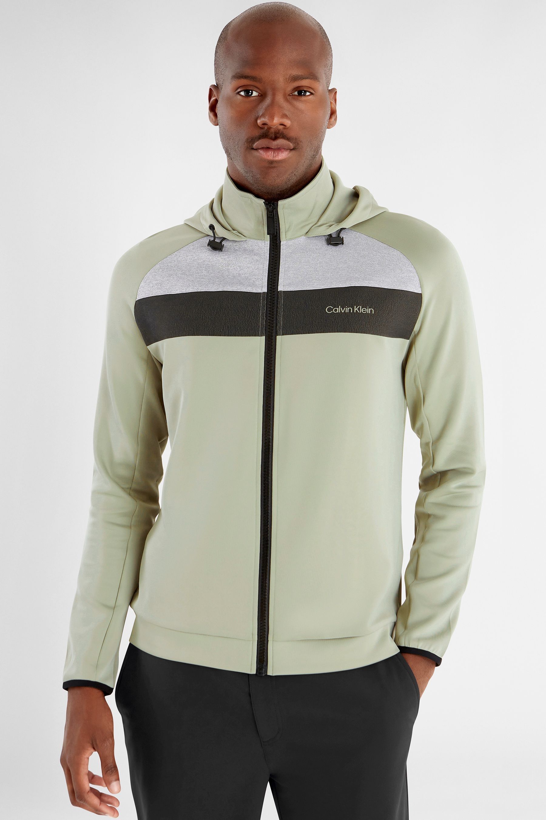 Buy Calvin Klein Golf Green Fracture Full Zip Hoodie from Next Luxembourg