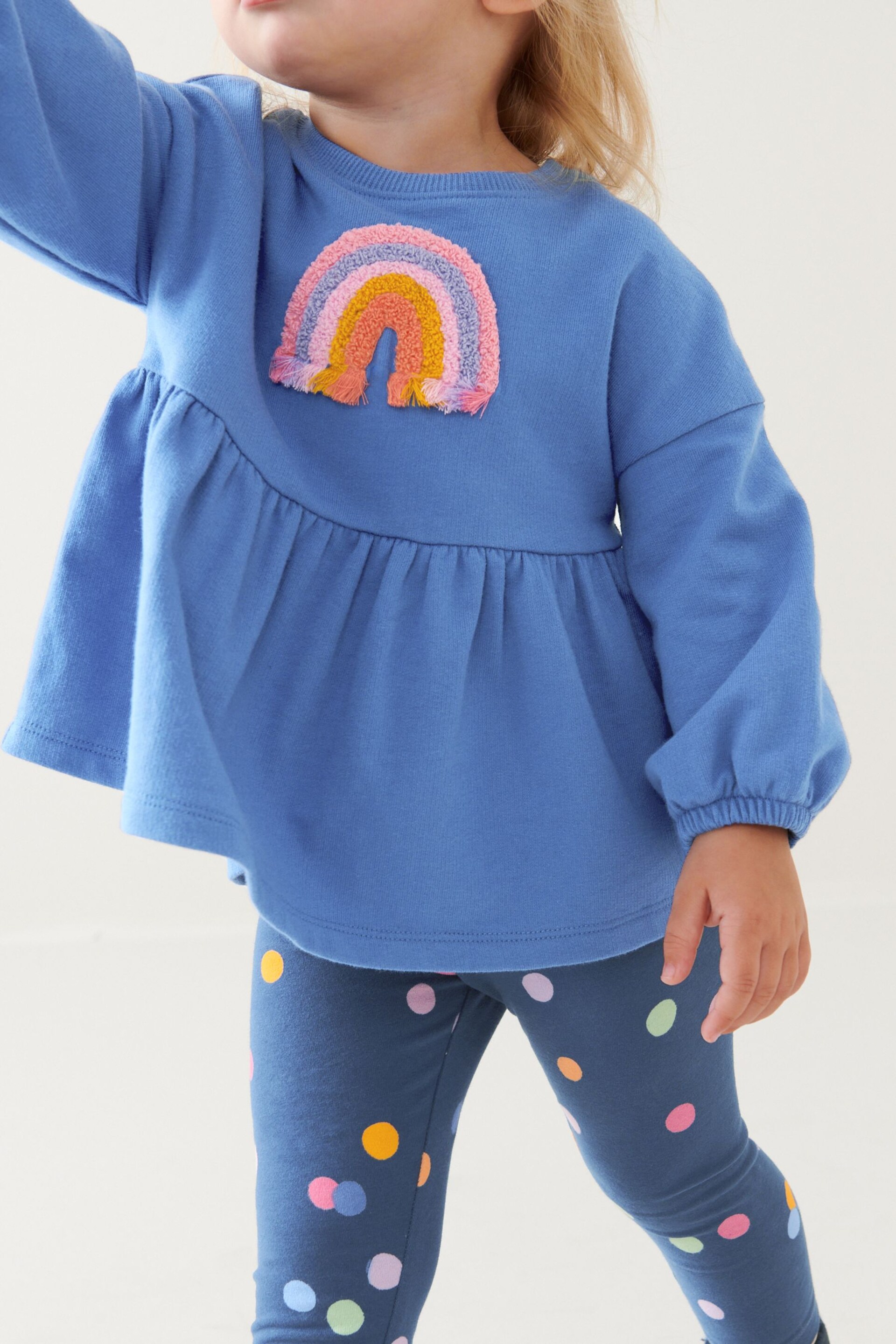 Navy Rainbow Top and Legging Set (3mths-7yrs) - Image 3 of 6