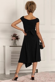 Jolie Moi Black Desiree Frill Fit & Flare Dress - Image 2 of 7